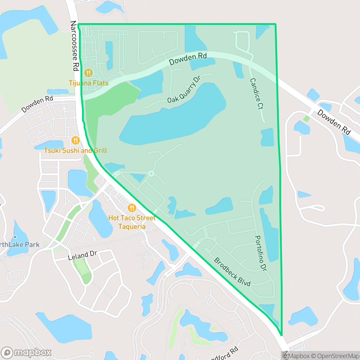 Map showing the location of LaVina, Orlando, FL