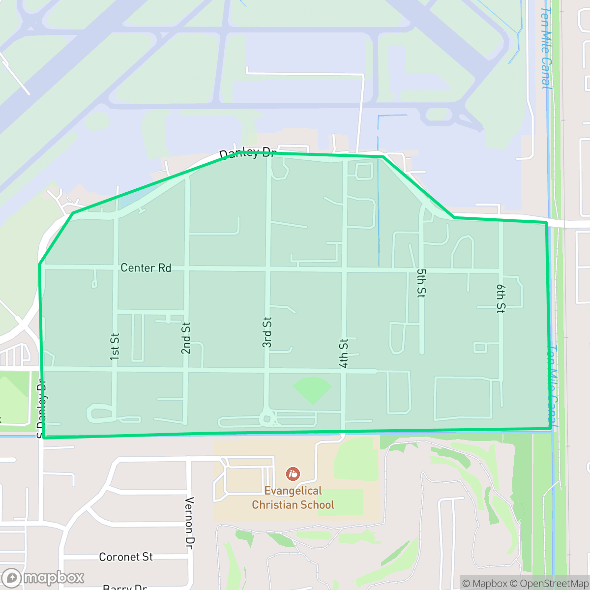 Map showing the location of Page Park, FL — coverage area
