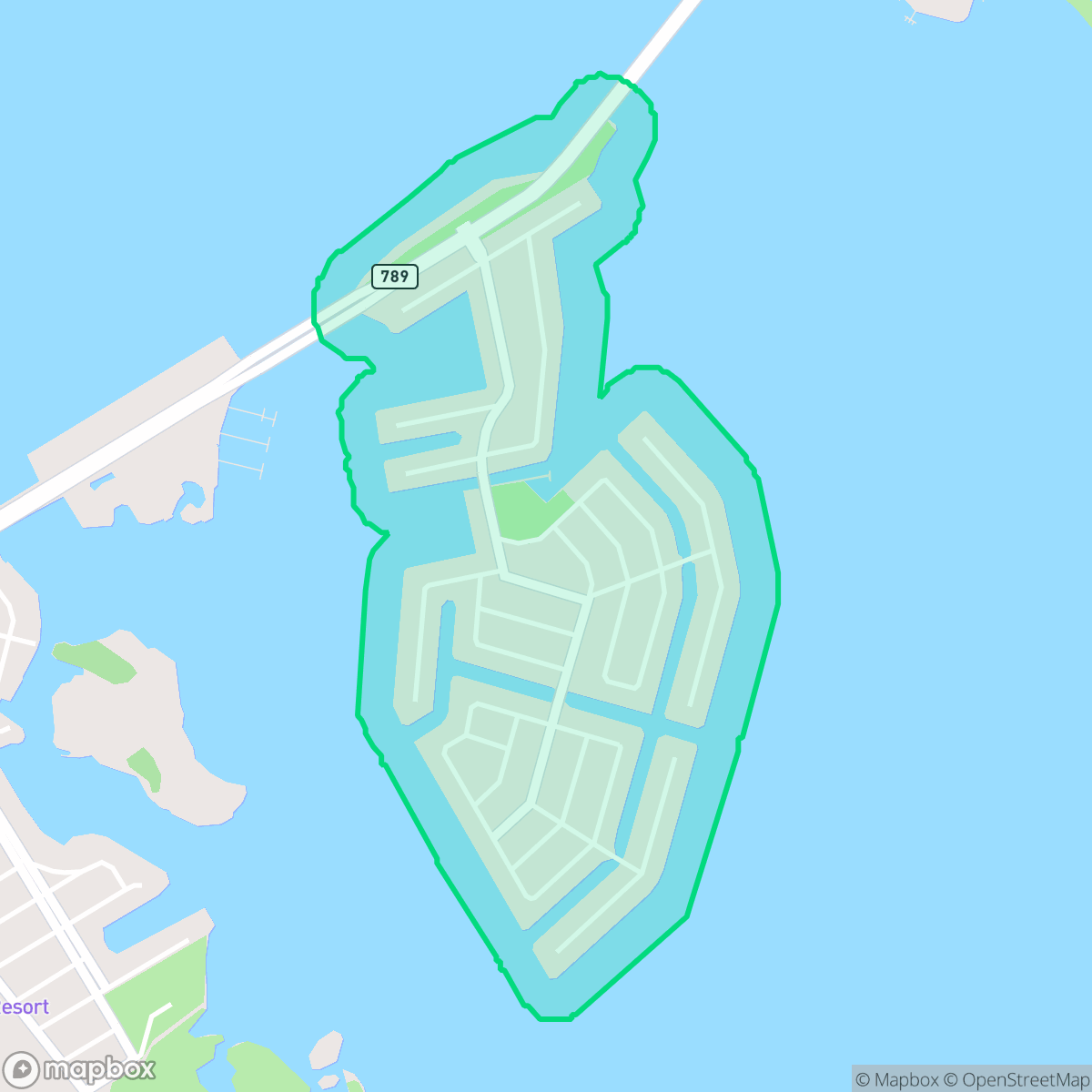 Map showing the location of Bird Key, Sarasota, FL