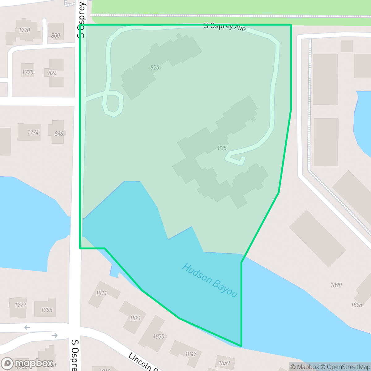 Map showing the location of Central Park, Sarasota, FL