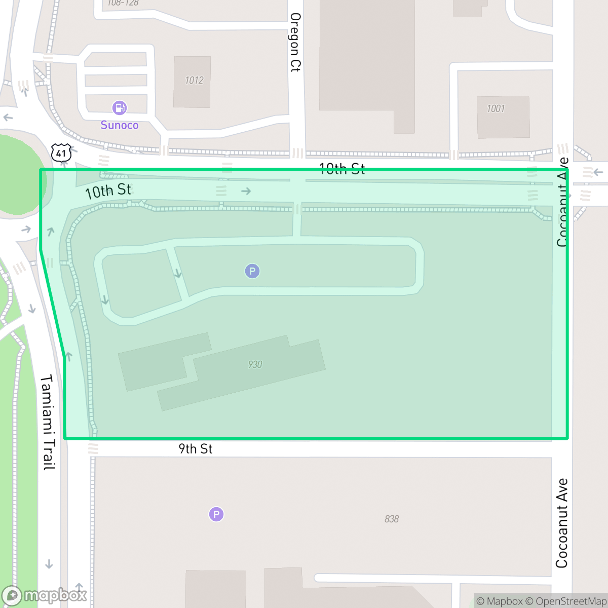 Map showing the location of Jefferson Center, Sarasota, FL