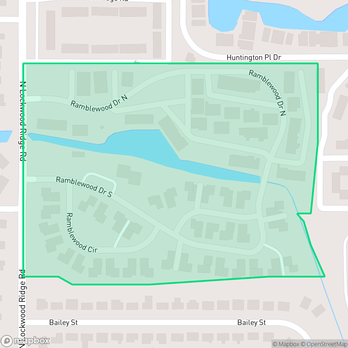 Map showing the location of Ramblewood Acres, Sarasota, FL