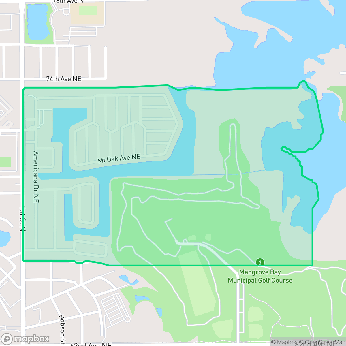 Map showing the location of Mobel Americana, St. Petersburg, FL