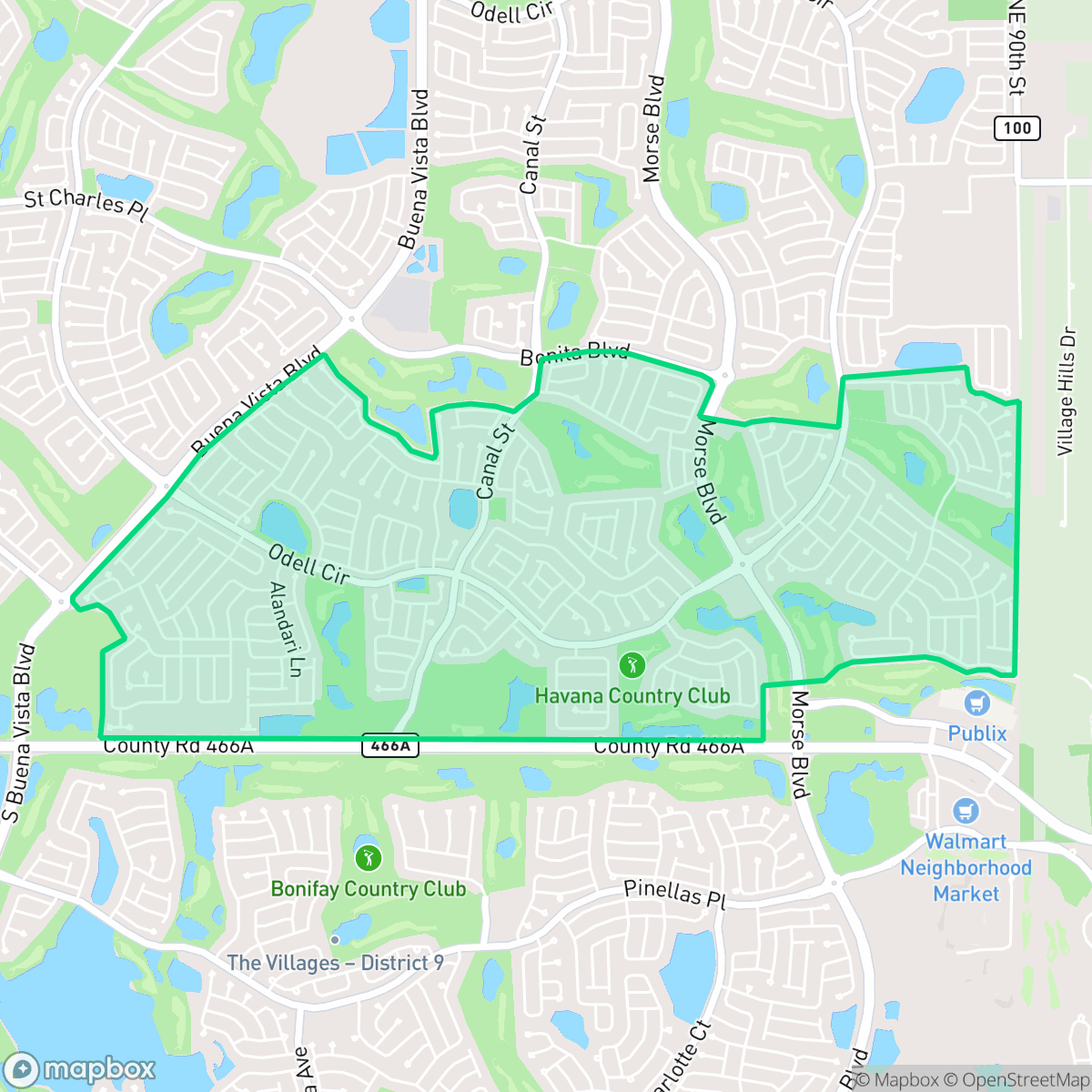 Map showing the location of The Villages - District 7, The Villages, FL