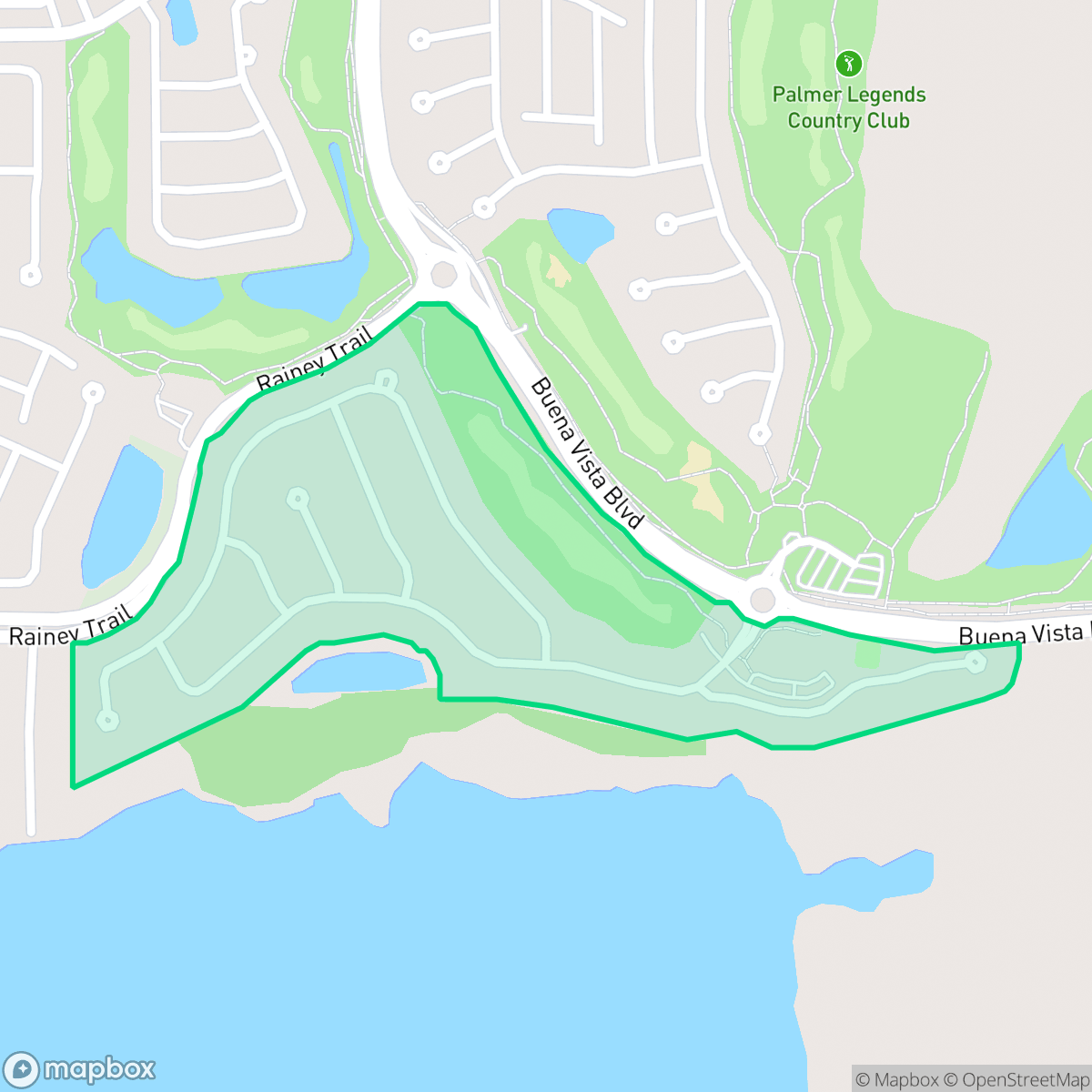 Map showing the location of Village of Bridgeport at Lake Miona, The Villages, FL