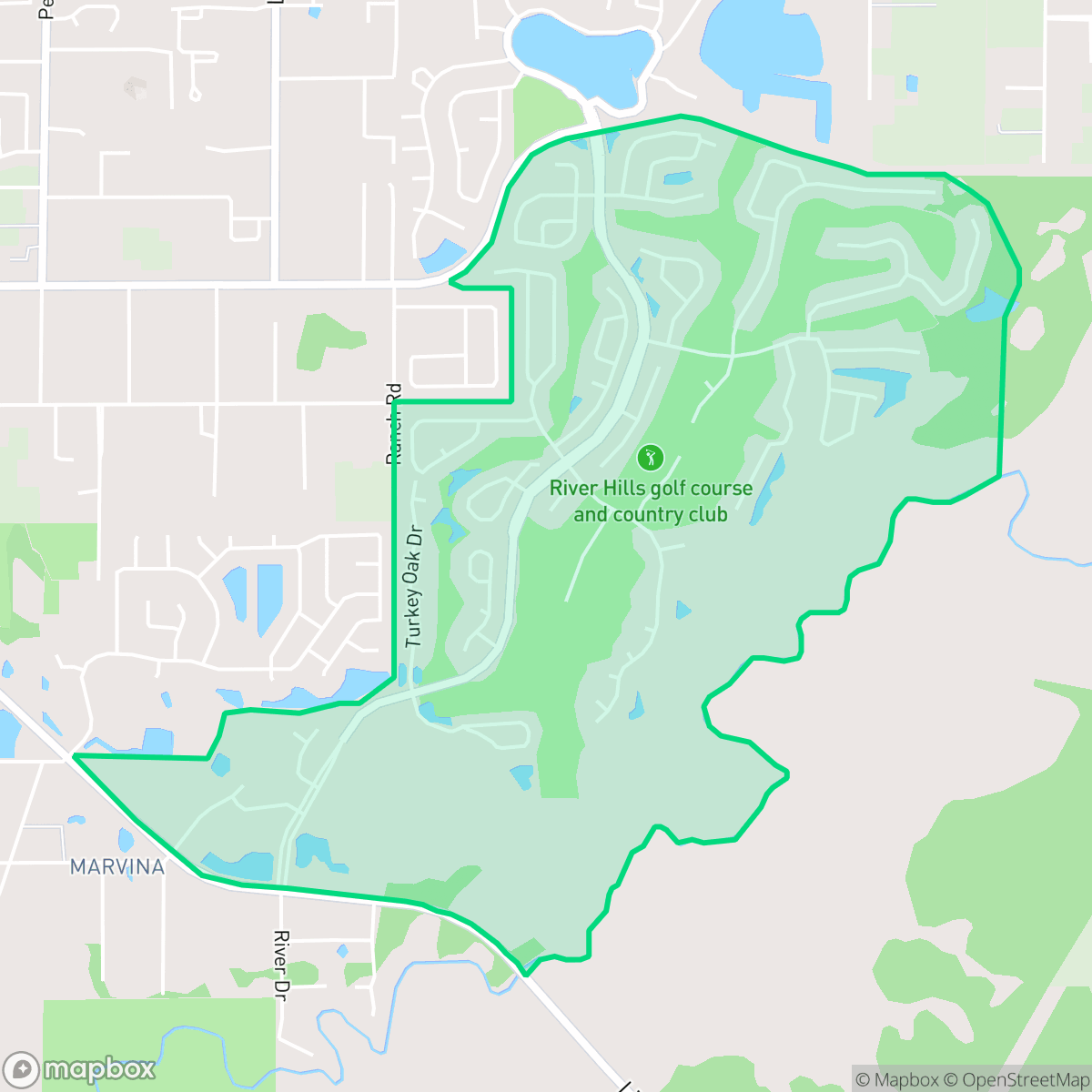 Map showing the location of River Hills, Valrico, FL
