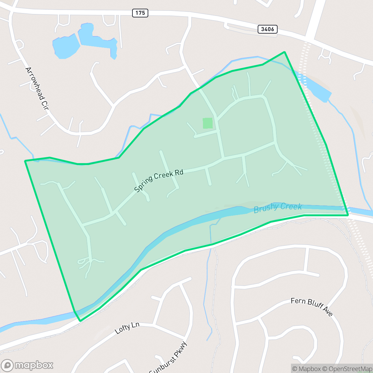 Map showing the location of Cross Trails, Brushy Creek, TX