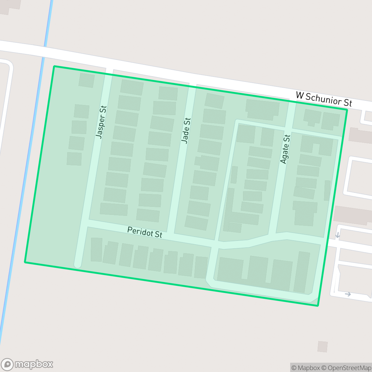 Map showing the location of Inland Groves Estates, Edinburg, TX