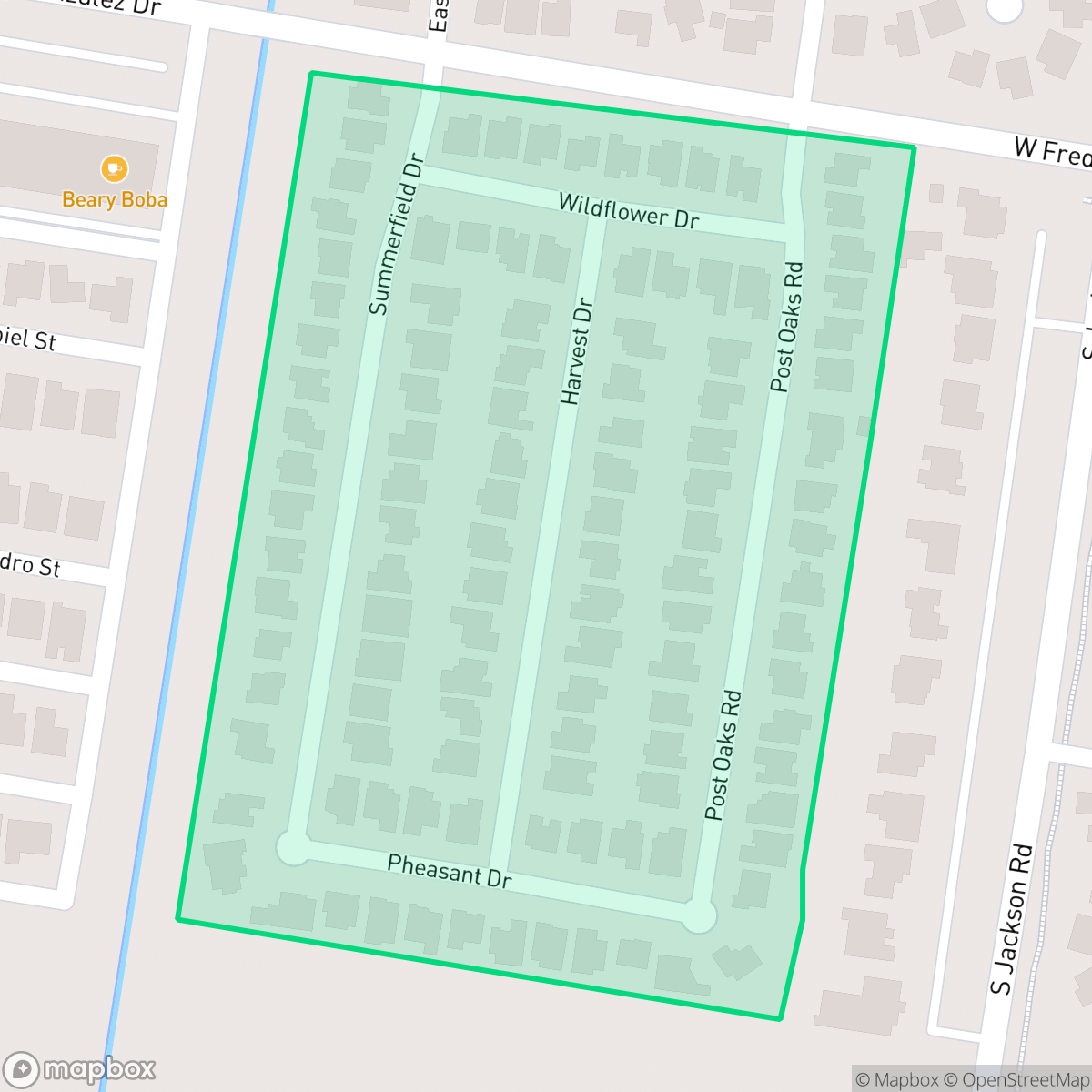 Map showing the location of Summerfield, Edinburg, TX