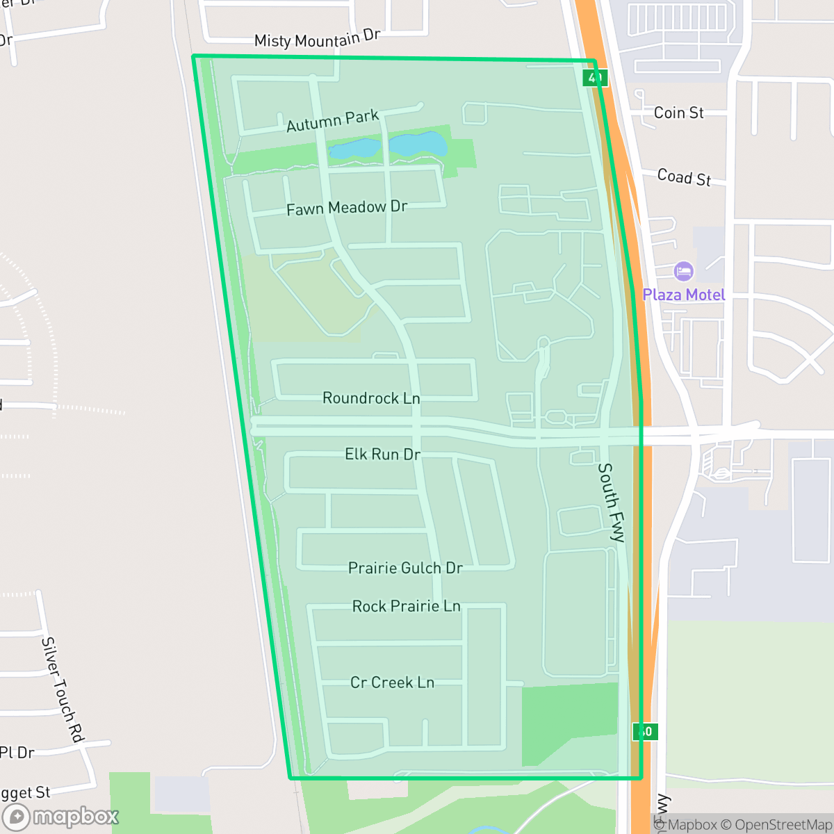 Map showing the location of The Parks of Deer Creek, Fort Worth, TX