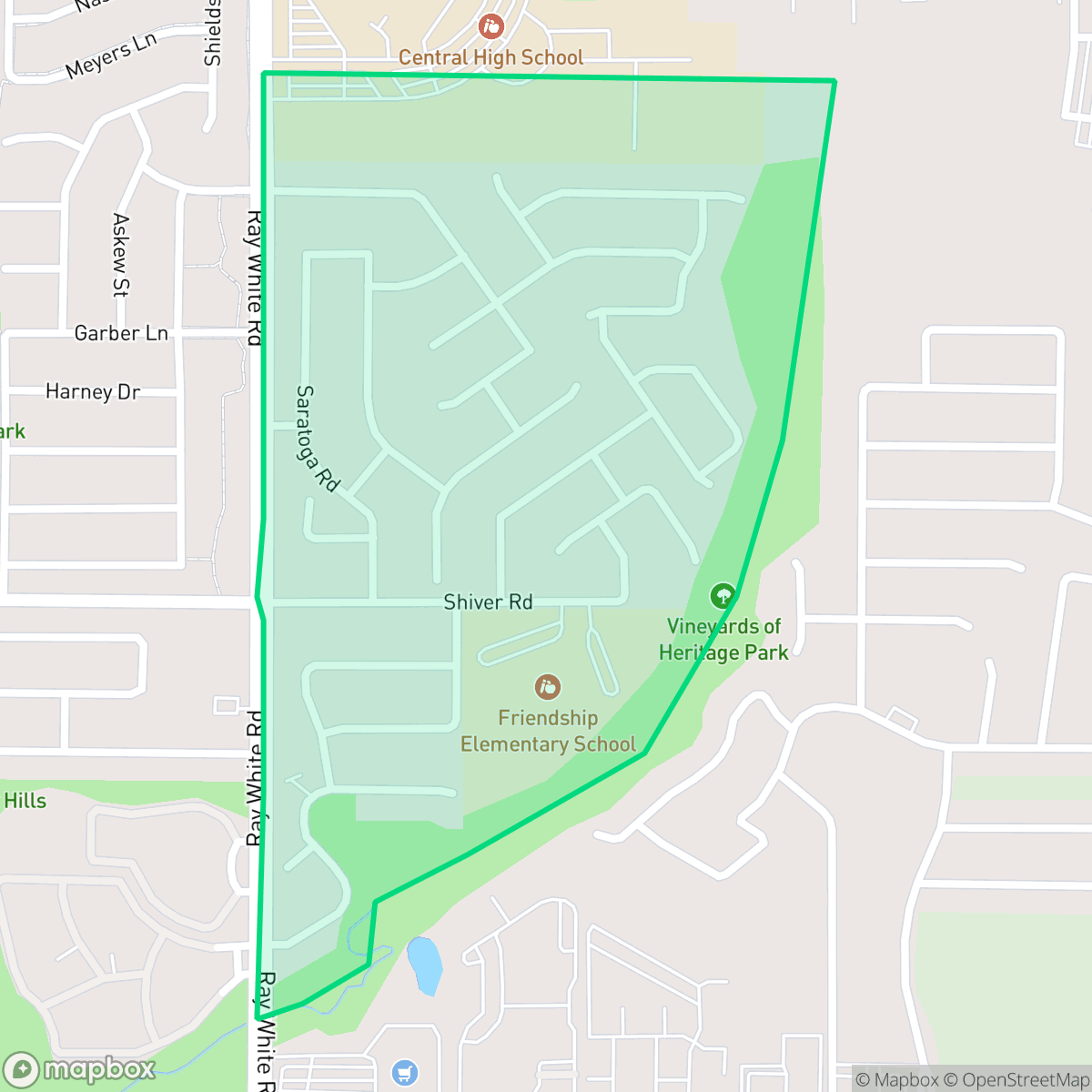 Map showing the location of The Vineyards at Heritage, Fort Worth, TX