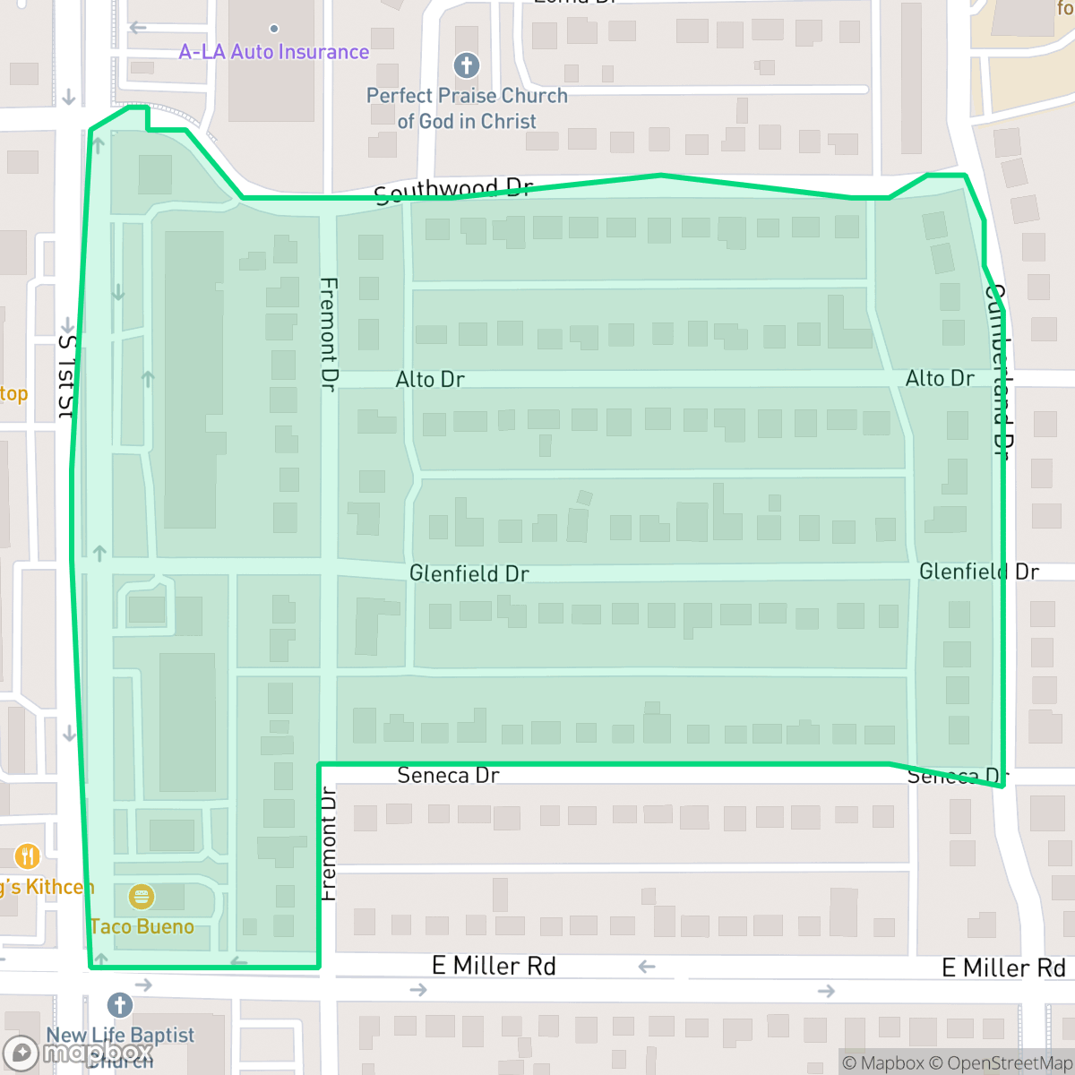 Map showing the location of Freemonteers, Garland, TX