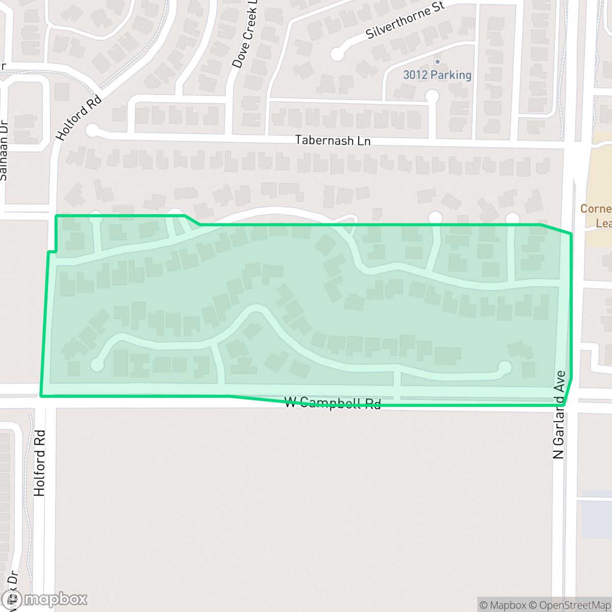 Map showing the location of Oaks of Stoney Creek, Garland, TX