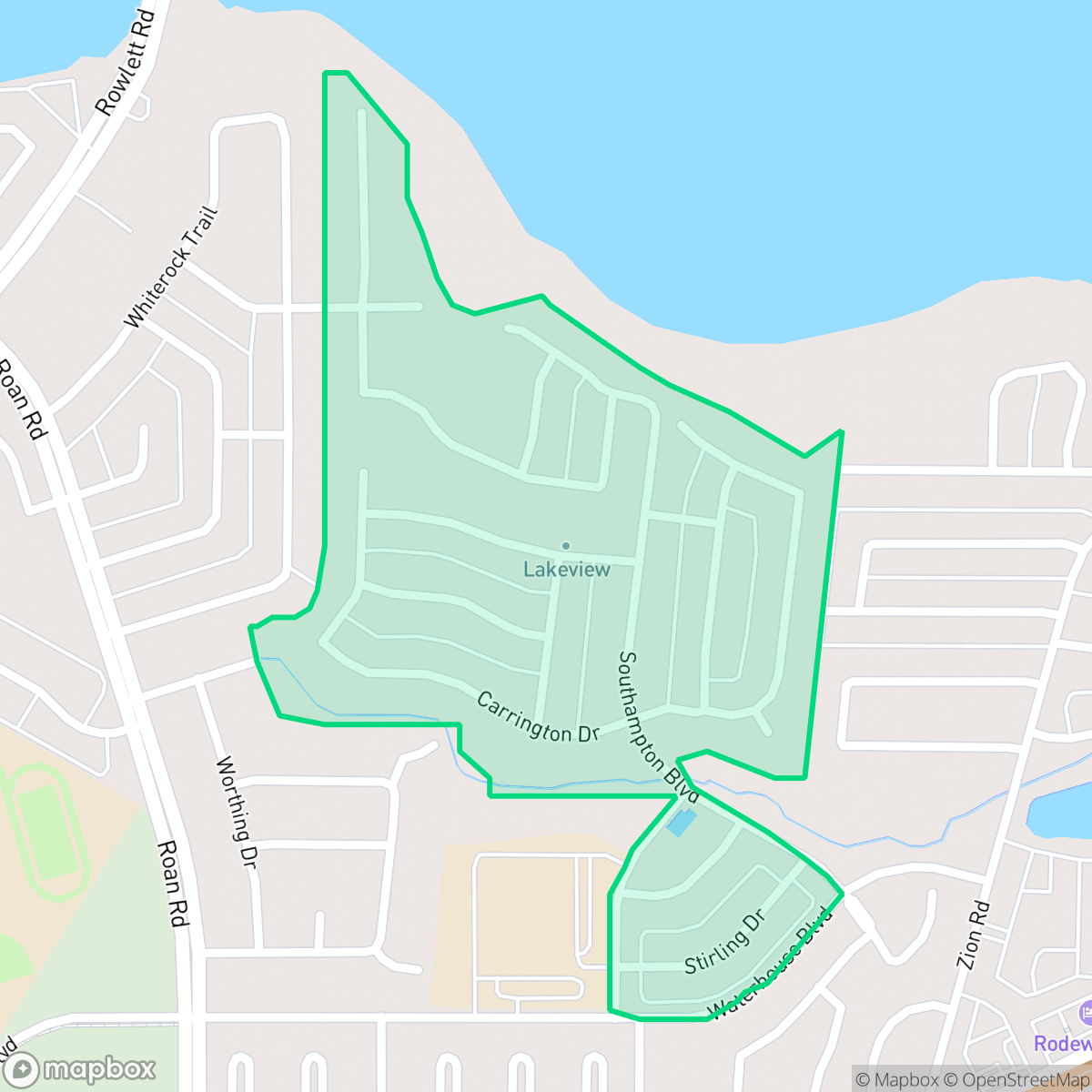 Map showing the location of The Shores of Wellington, Garland, TX