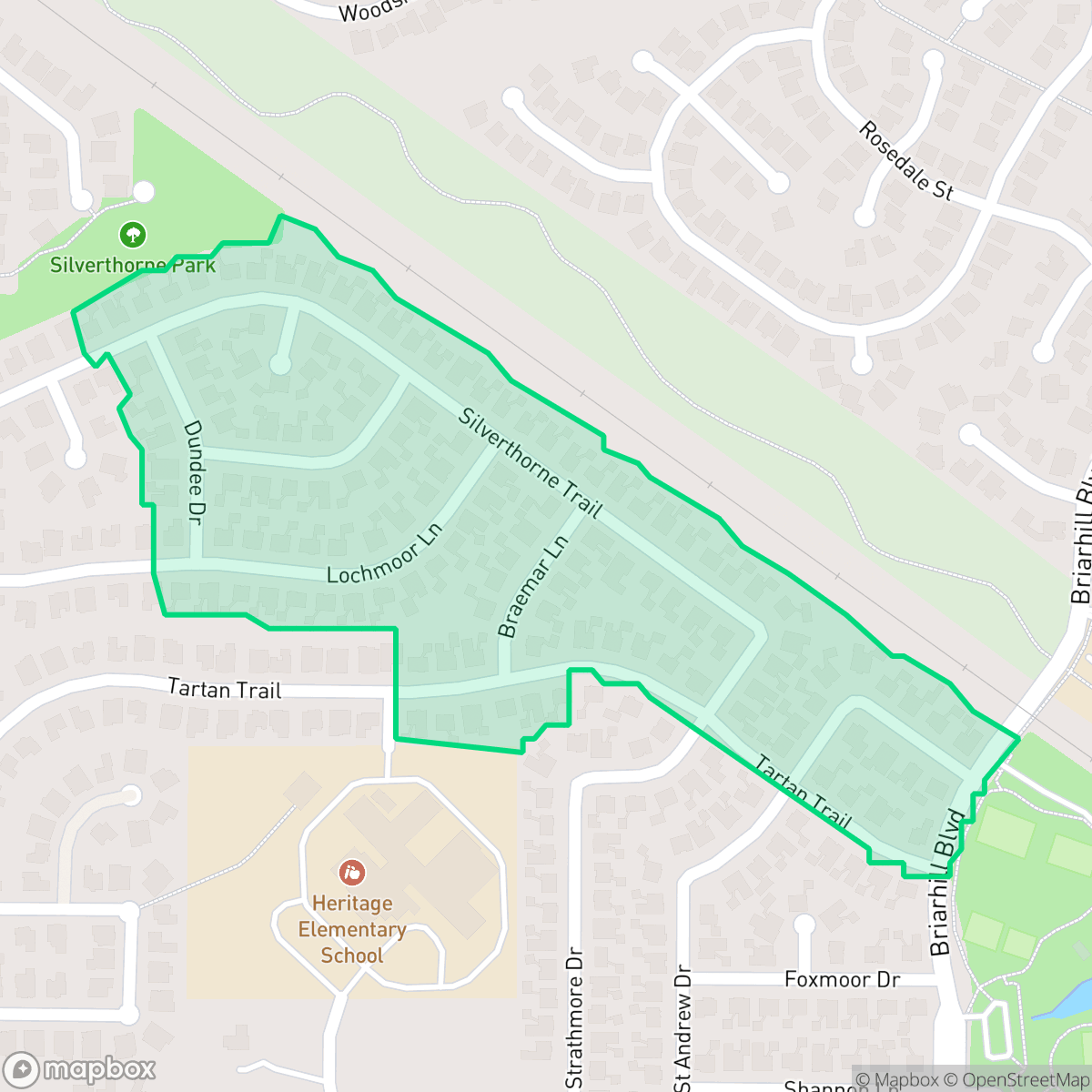 Map showing the location of Briarhill II, Highland Village, TX