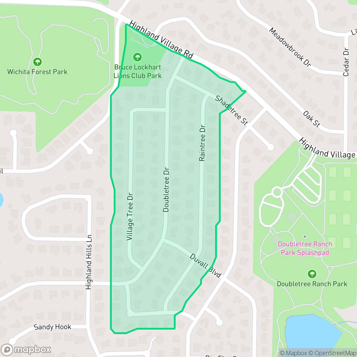 Map showing the location of Montclair II, Highland Village, TX