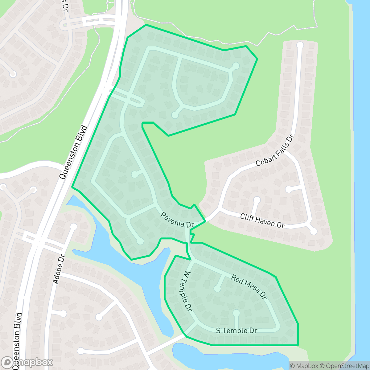 Map showing the location of Crimson Canyon, Houston, TX