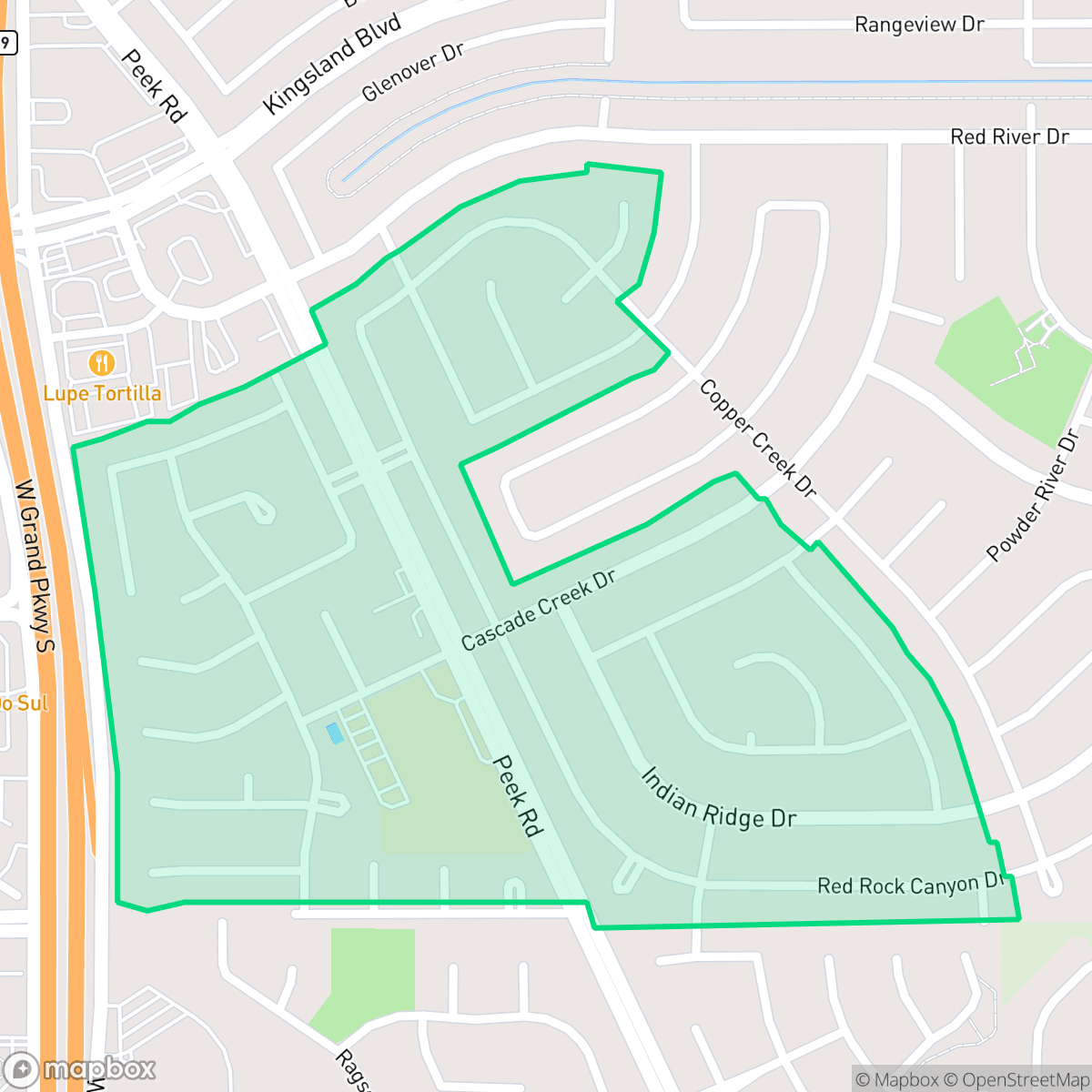 Map showing the location of Heritage Square, Houston, TX