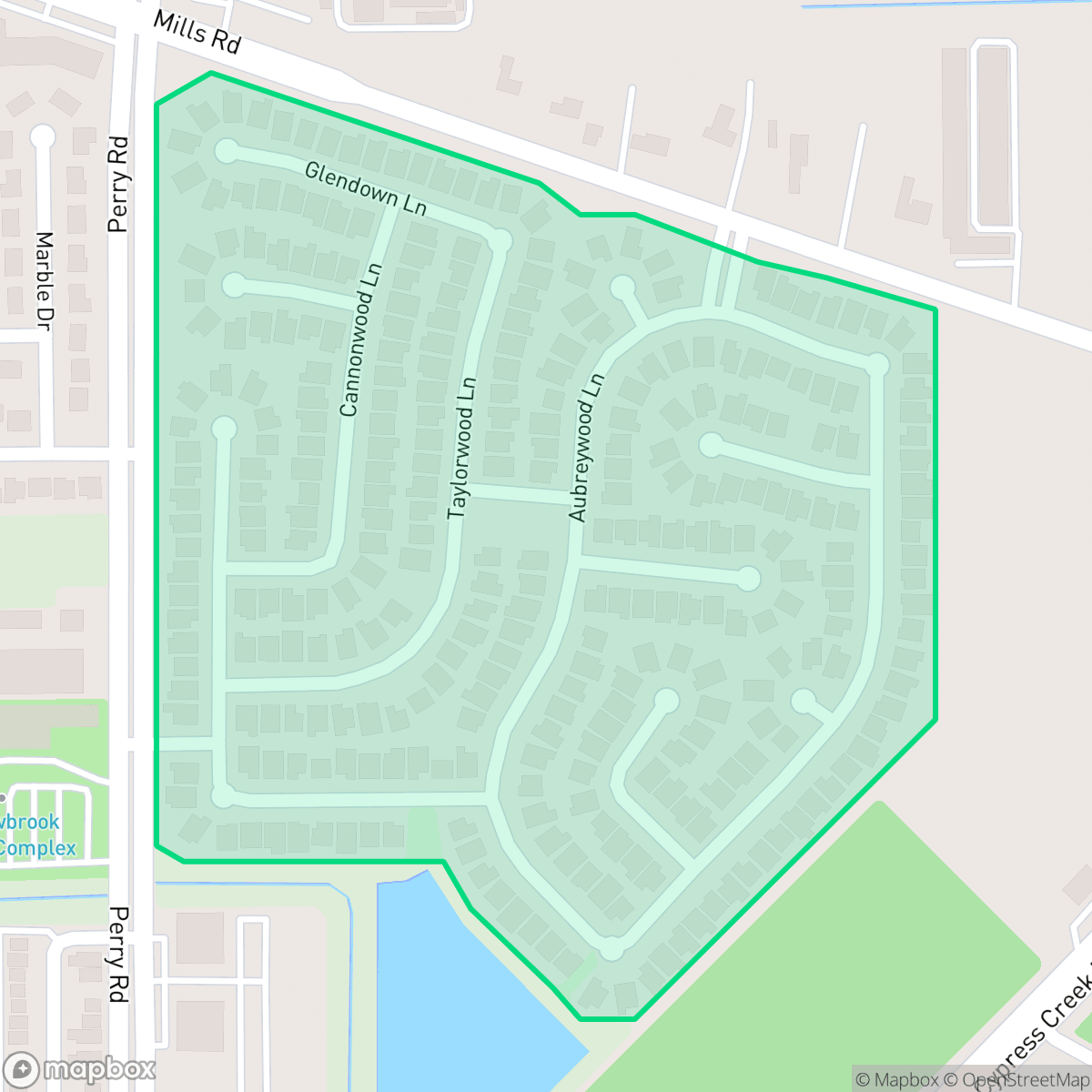Map showing the location of Linnfield, Houston, TX