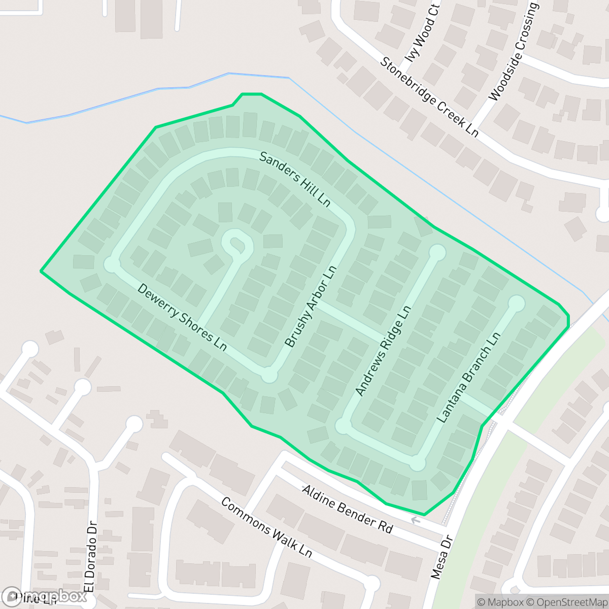 Map showing the location of Piney Point, Houston, TX