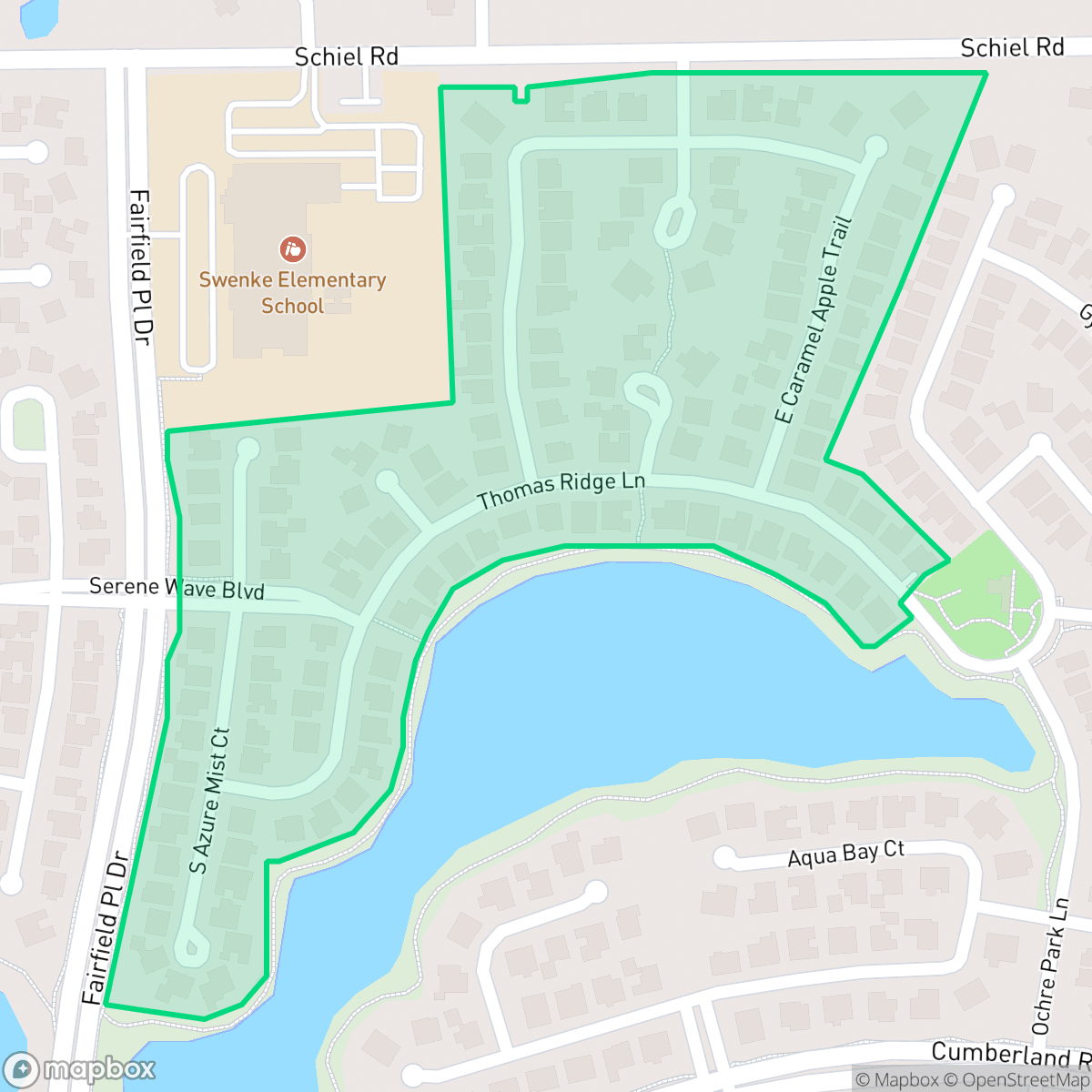 Map showing the location of Silver Lake, Houston, TX