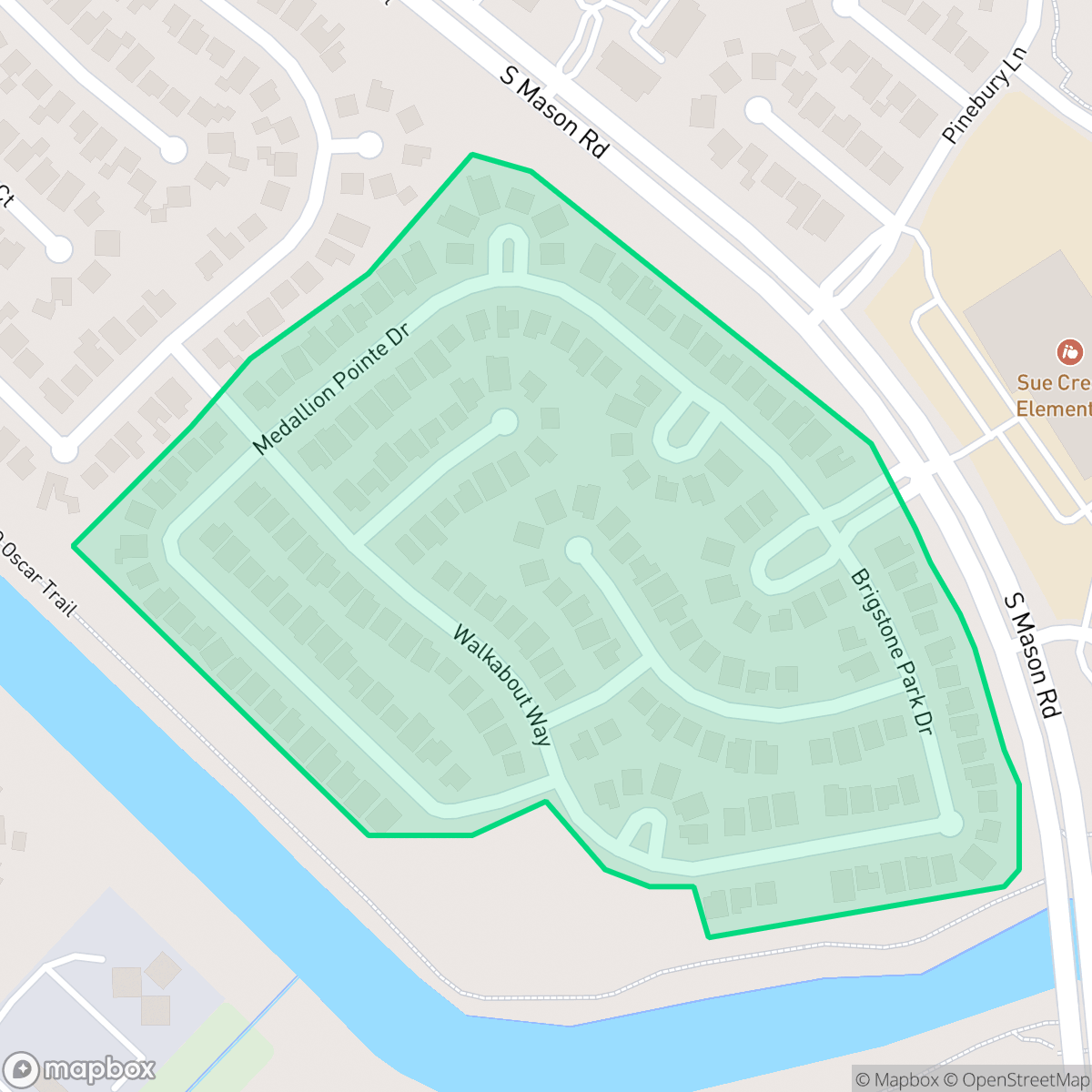 Map showing the location of Summer Pointe, Houston, TX