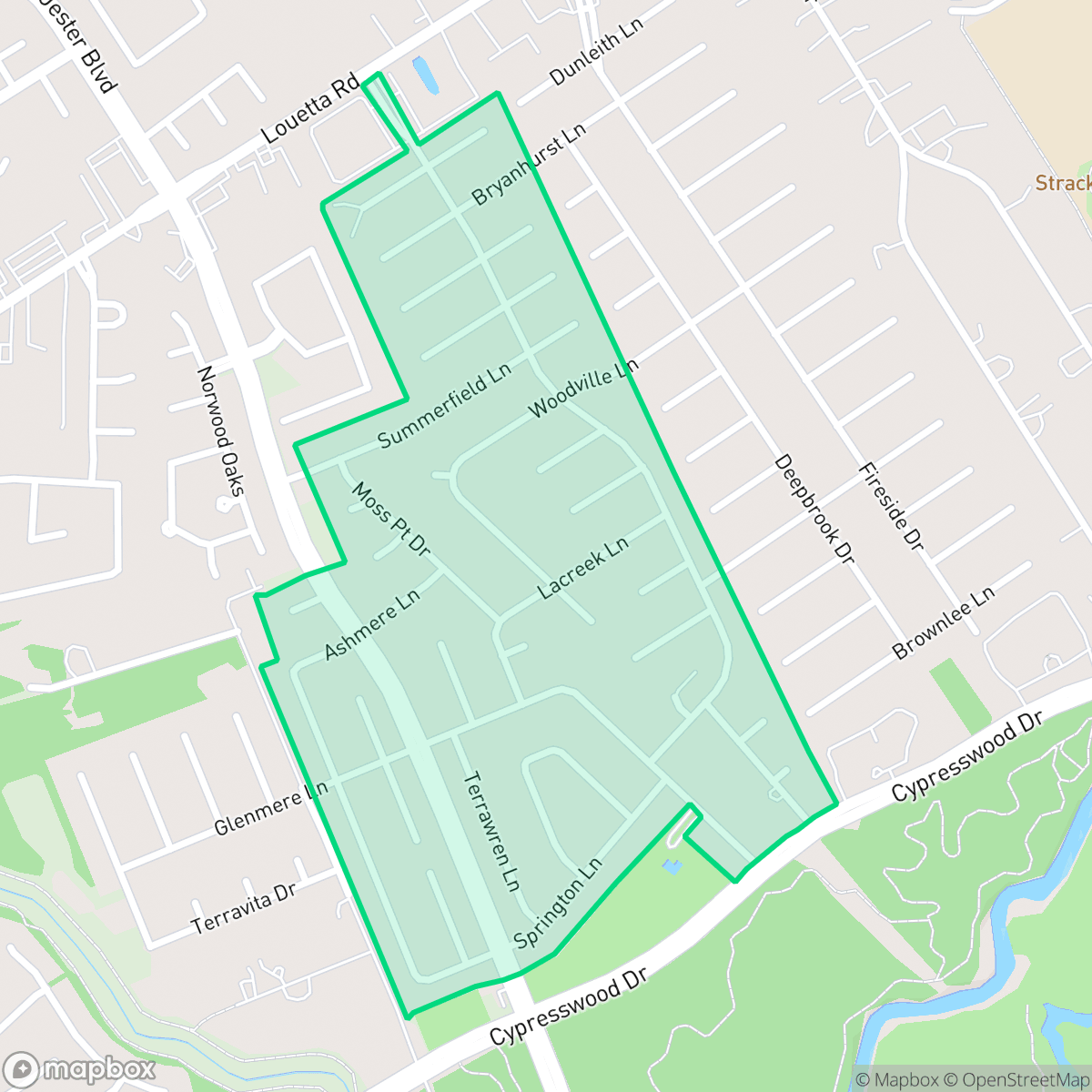 Map showing the location of Terranova West, Houston, TX