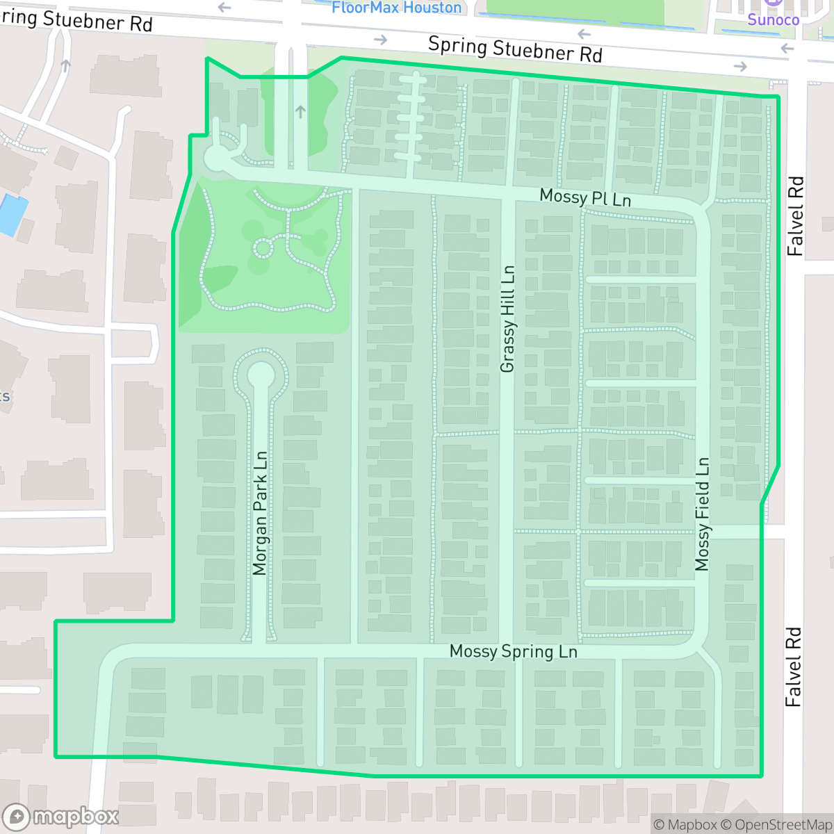 Map showing the location of The Park at Meadowhill, Houston, TX