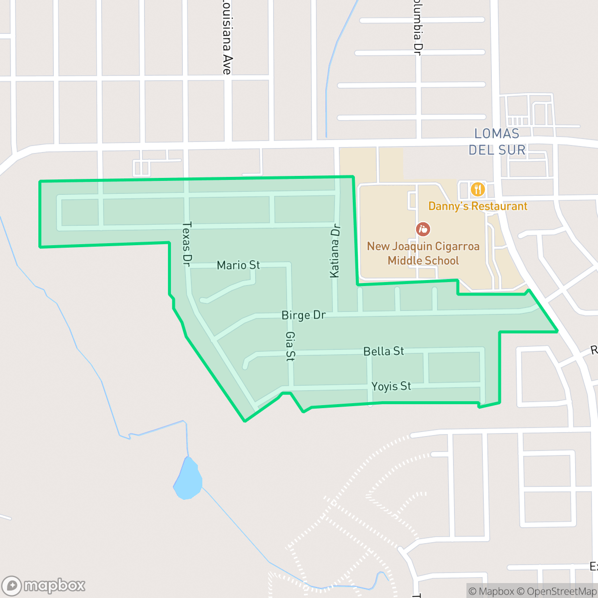 Map showing the location of R&W Ranch, Laredo, TX