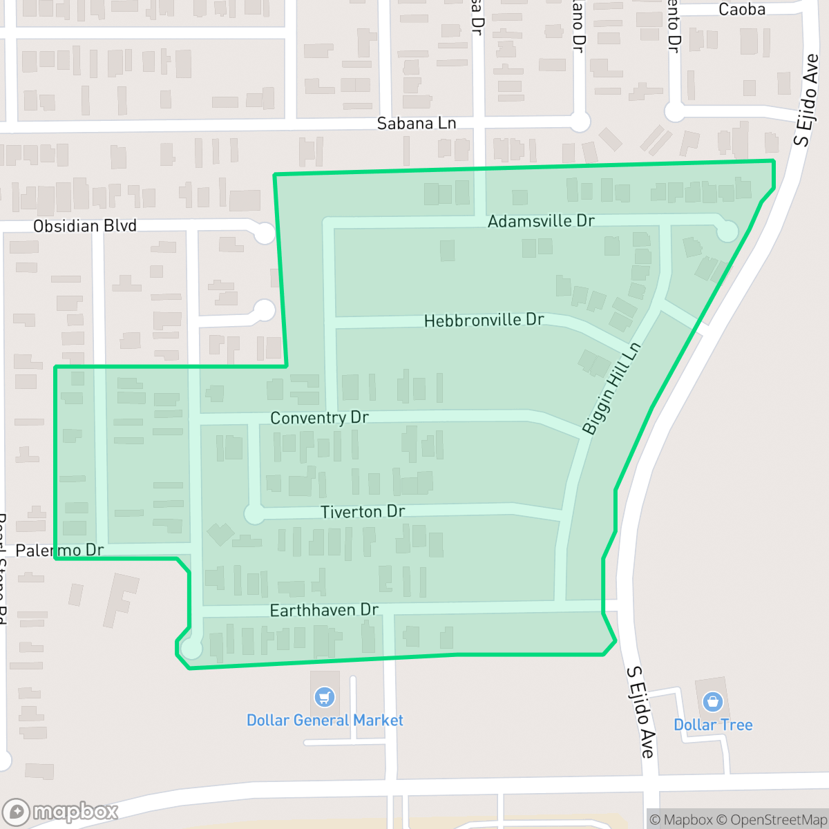 Map showing the location of Village South, Laredo, TX