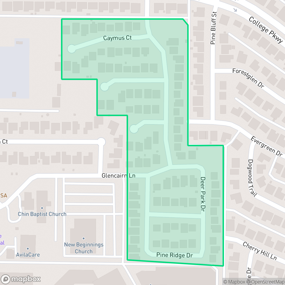 Map showing the location of Golden Park Place, Lewisville, TX