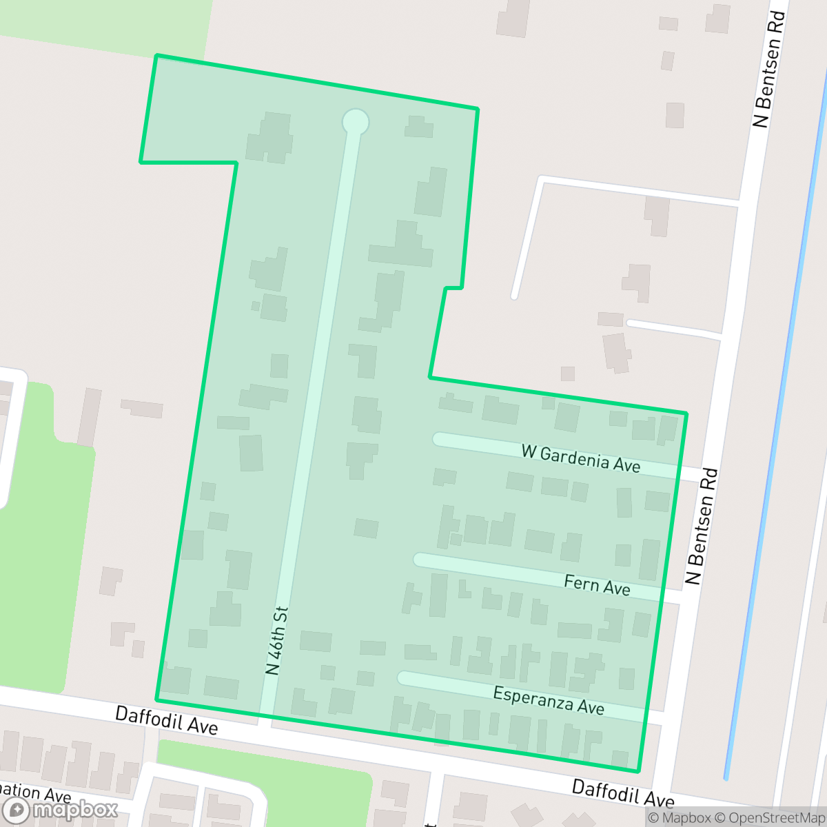 Map showing the location of Amigo Park Subdivision, McAllen, TX