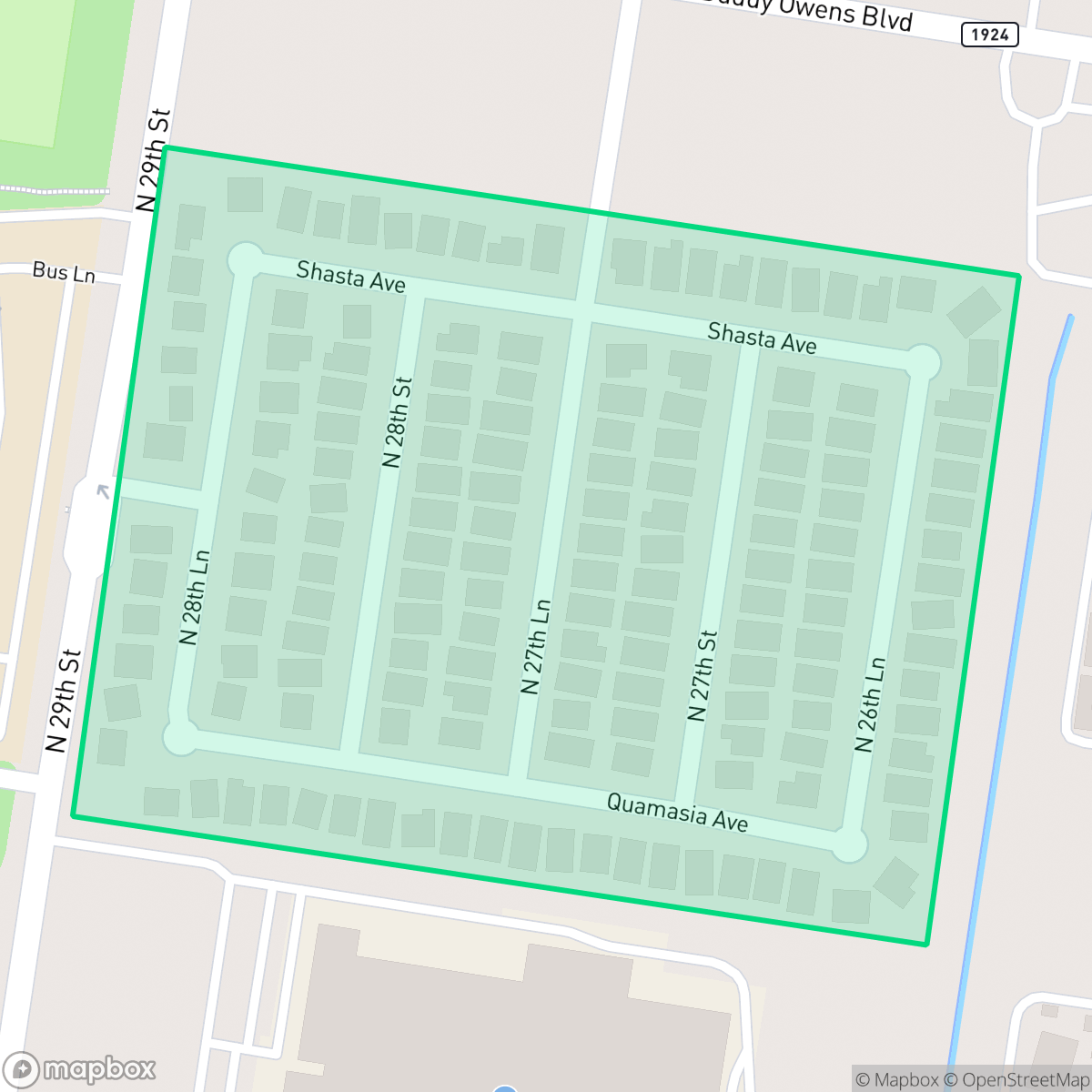 Map showing the location of Del Sol, McAllen, TX