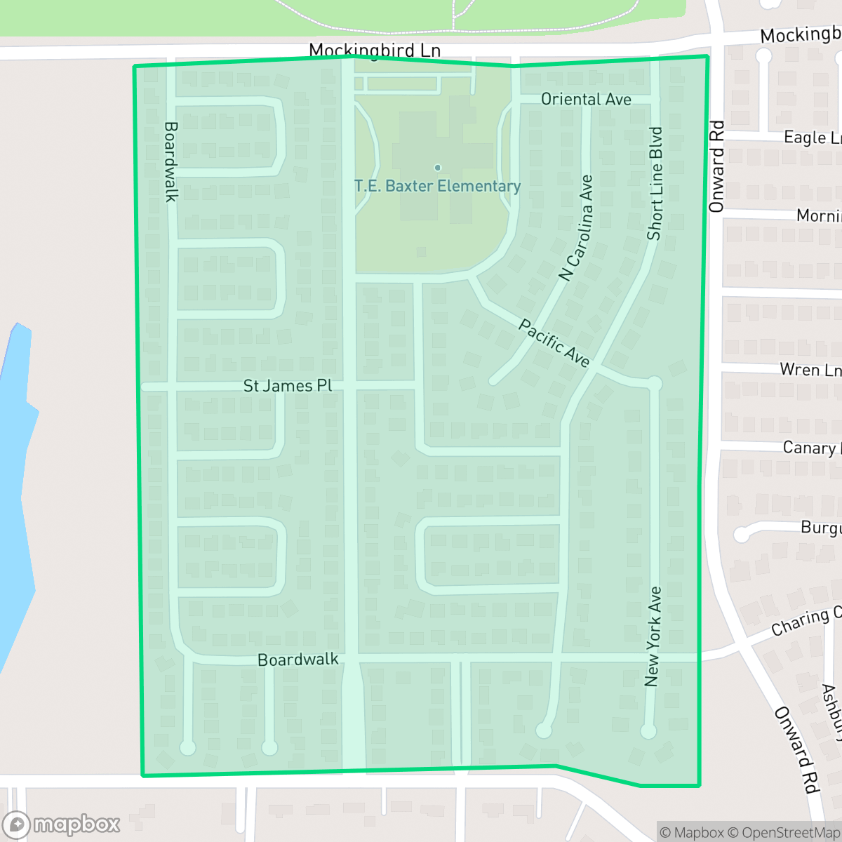 Map showing the location of Park Place, Midlothian, TX
