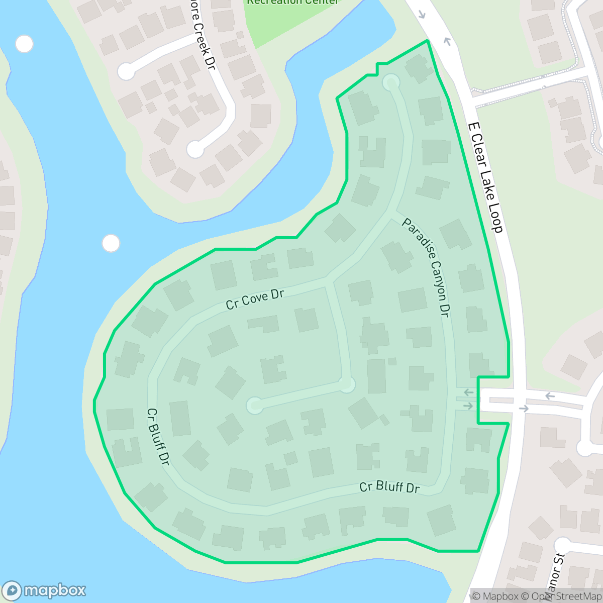 Map showing the location of The Estates, Pearland, TX