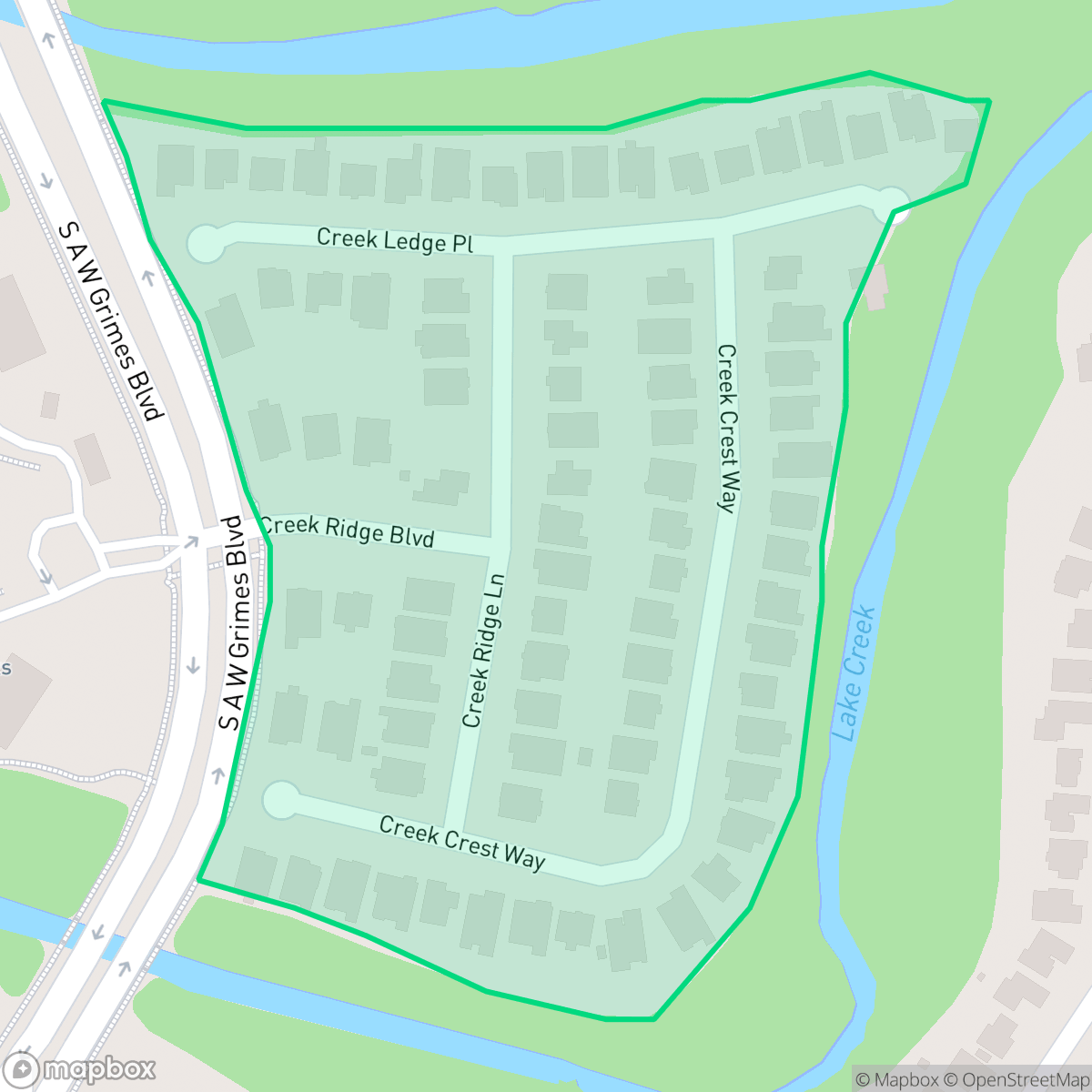 Map showing the location of The Creeks at Round Rock, Round Rock, TX