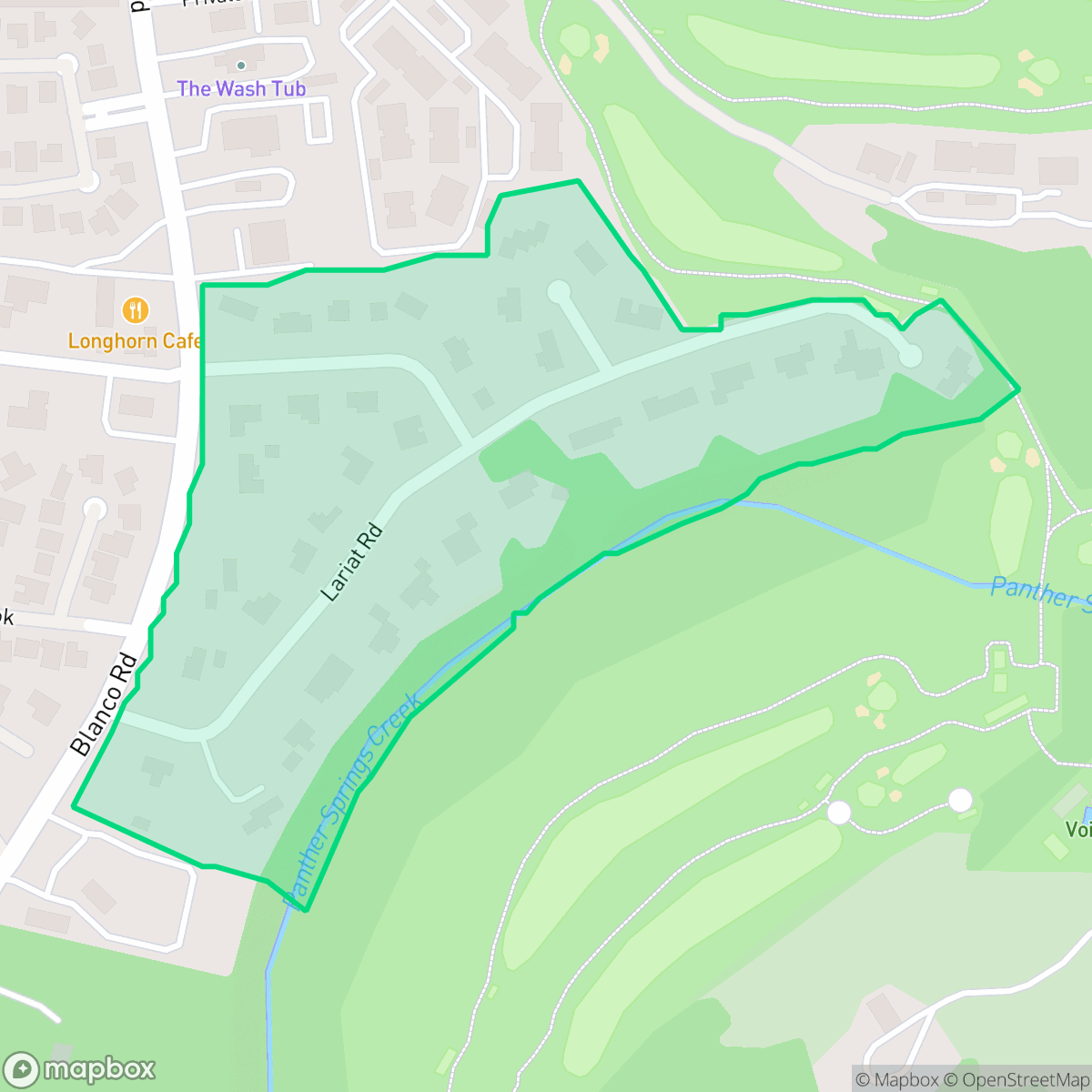 Map showing the location of Canyon Creek Estates, San Antonio, TX