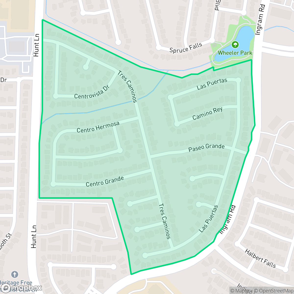 Map showing the location of El Sendero at Weslake, San Antonio, TX