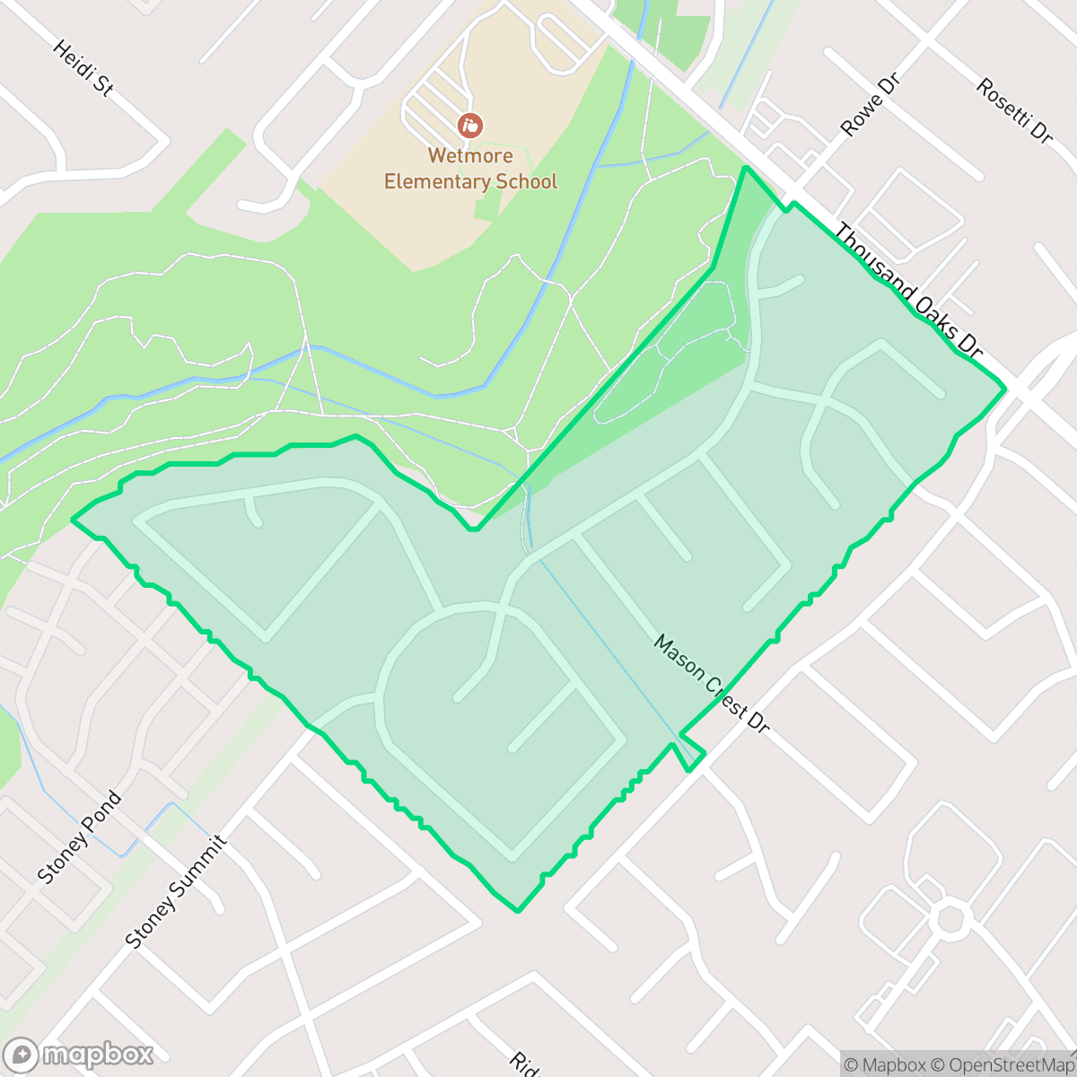 Map showing the location of Hunters Mill, San Antonio, TX
