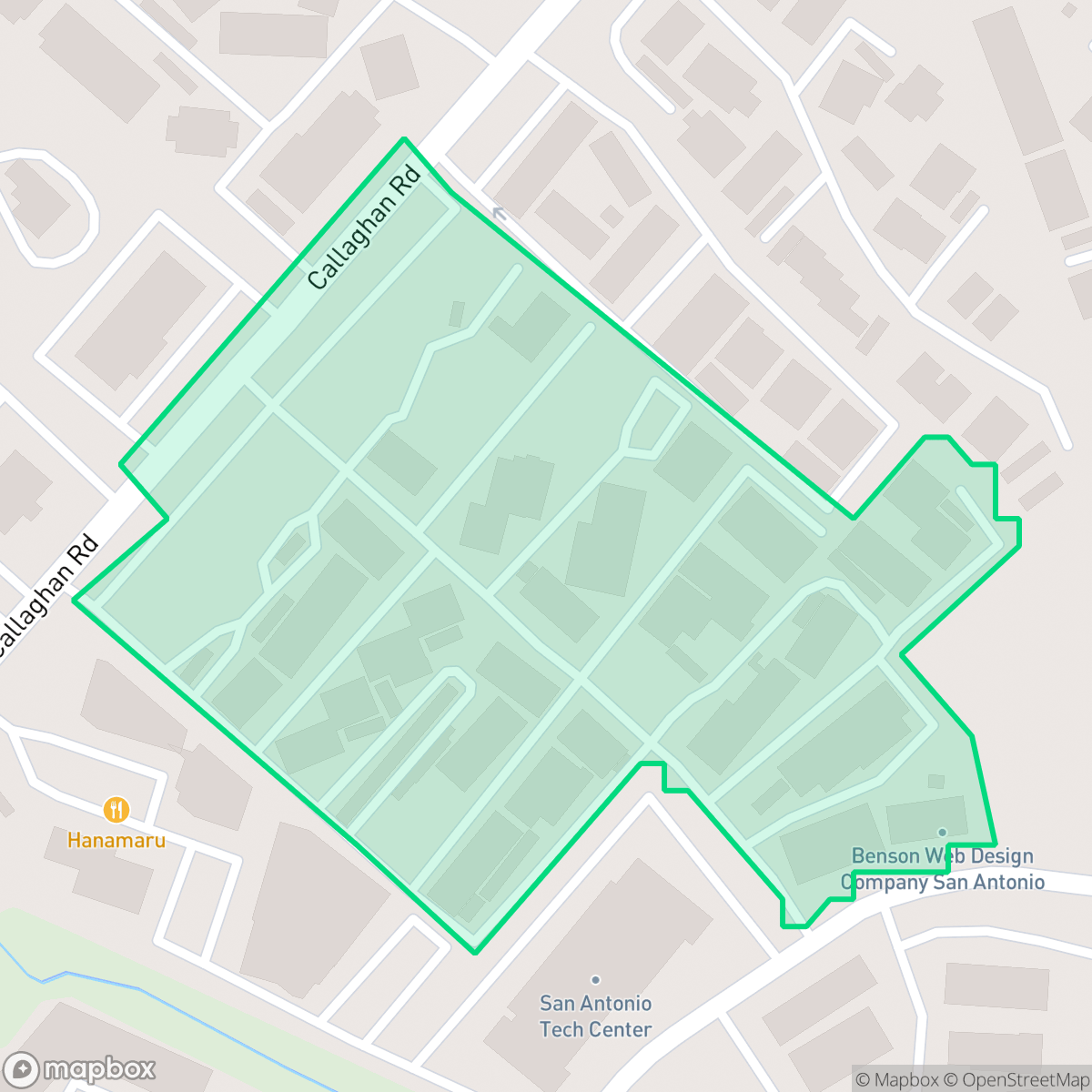 Map showing the location of Lafayette Place, San Antonio, TX