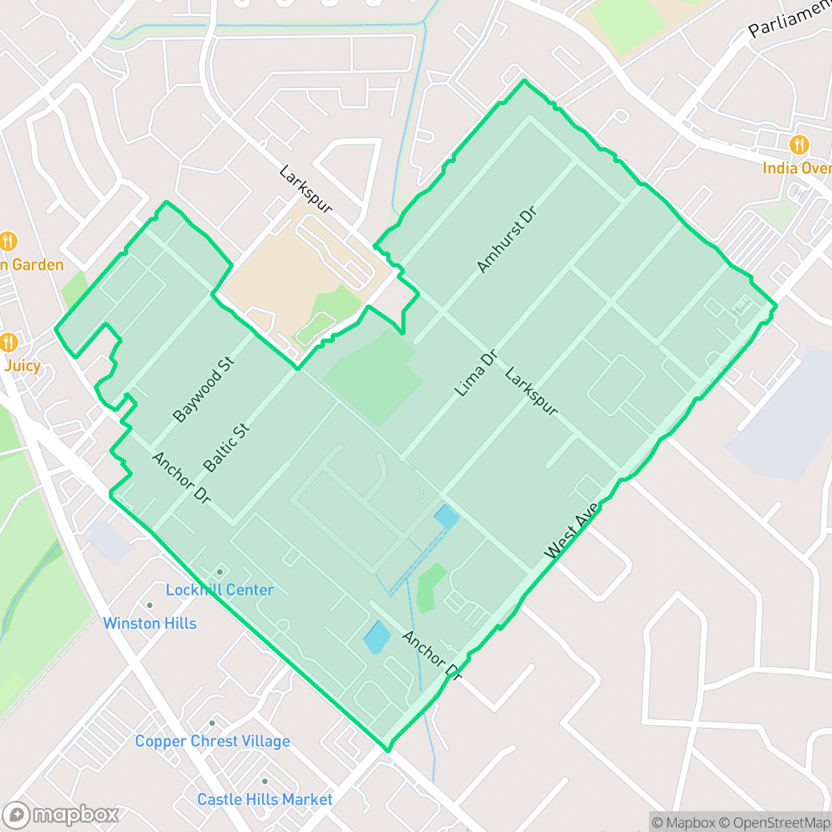 Map showing the location of Lockhill Estates, San Antonio, TX