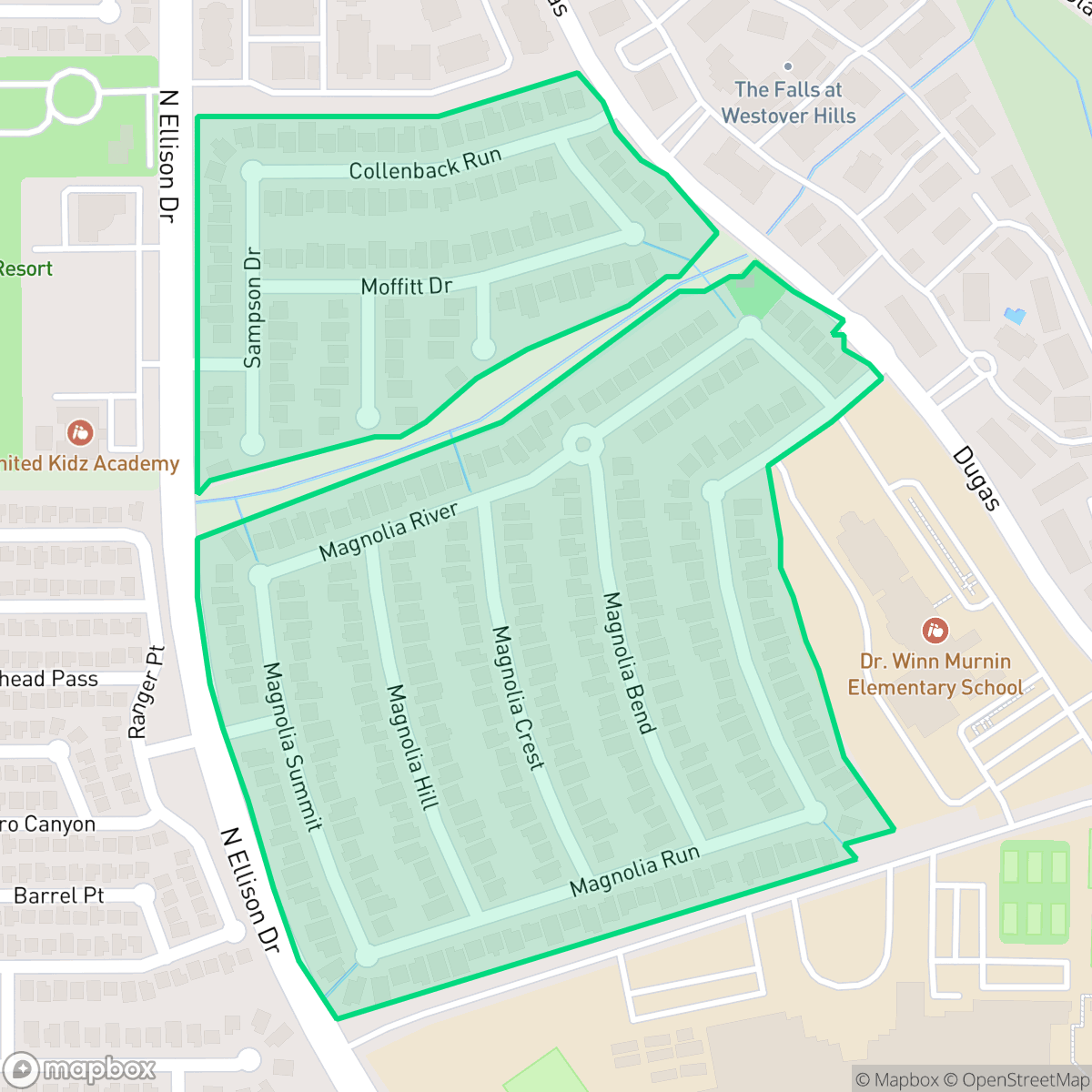 Map showing the location of Magnolia Heights, San Antonio, TX