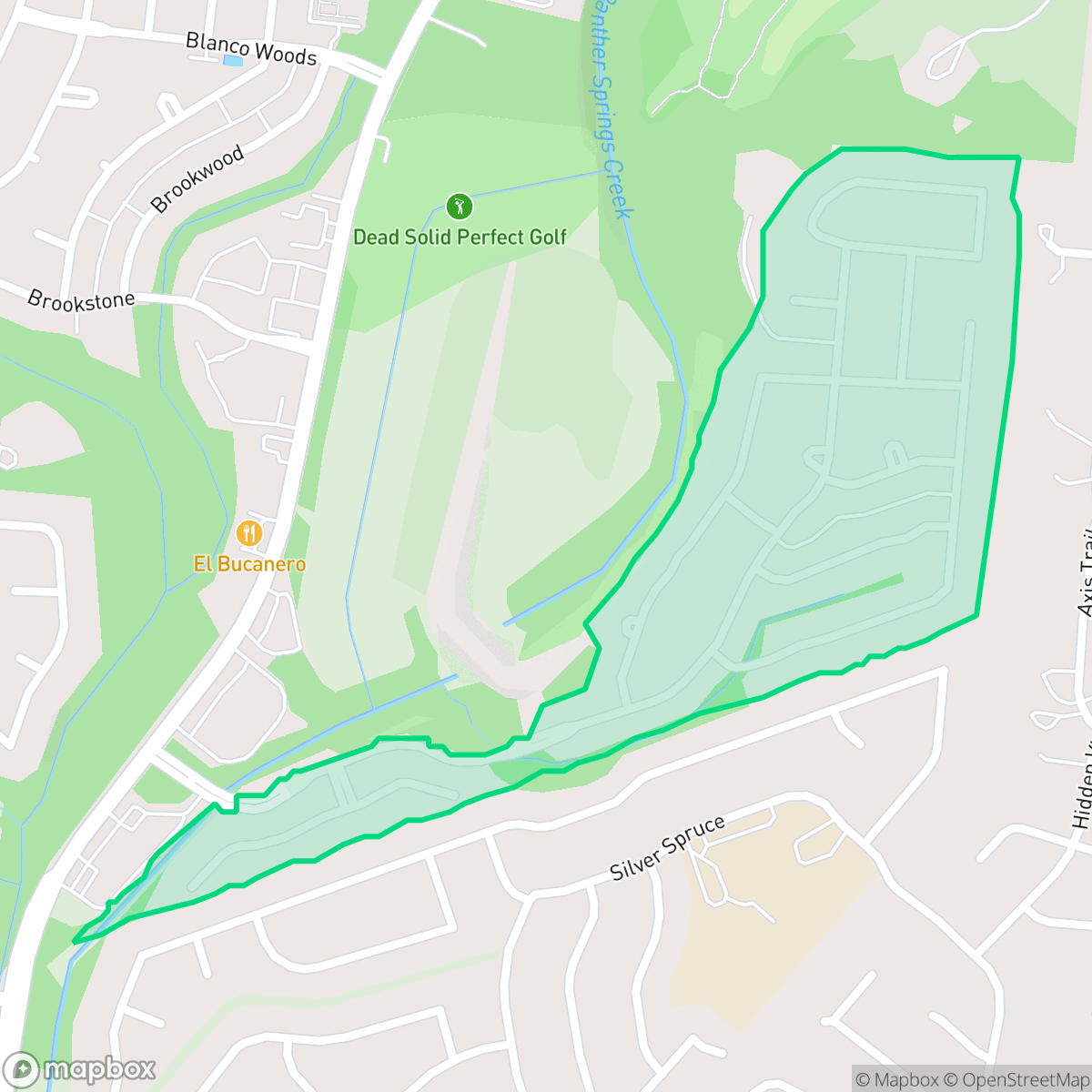 Map showing the location of Mission Ridge, San Antonio, TX