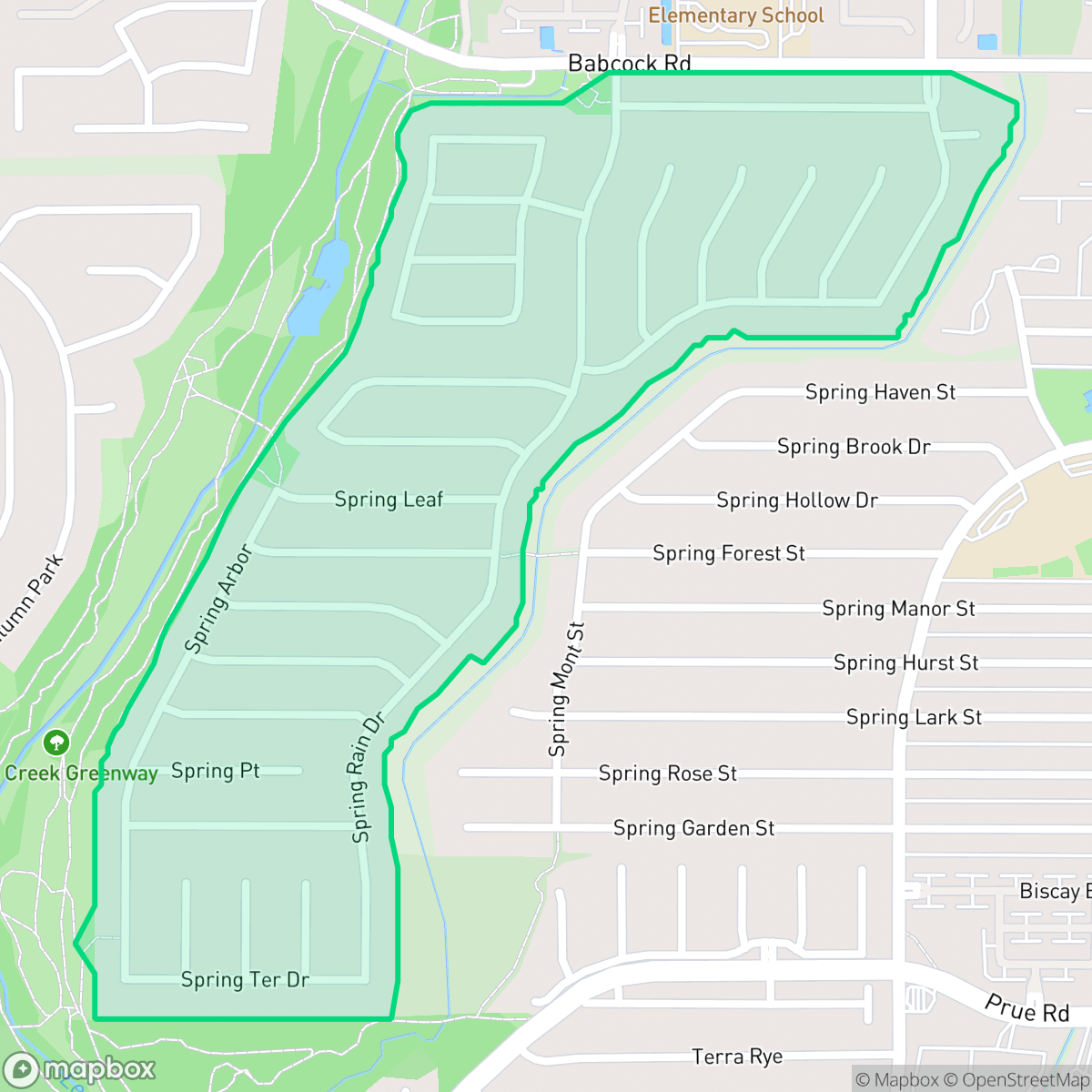 Map showing the location of Oxbow, San Antonio, TX