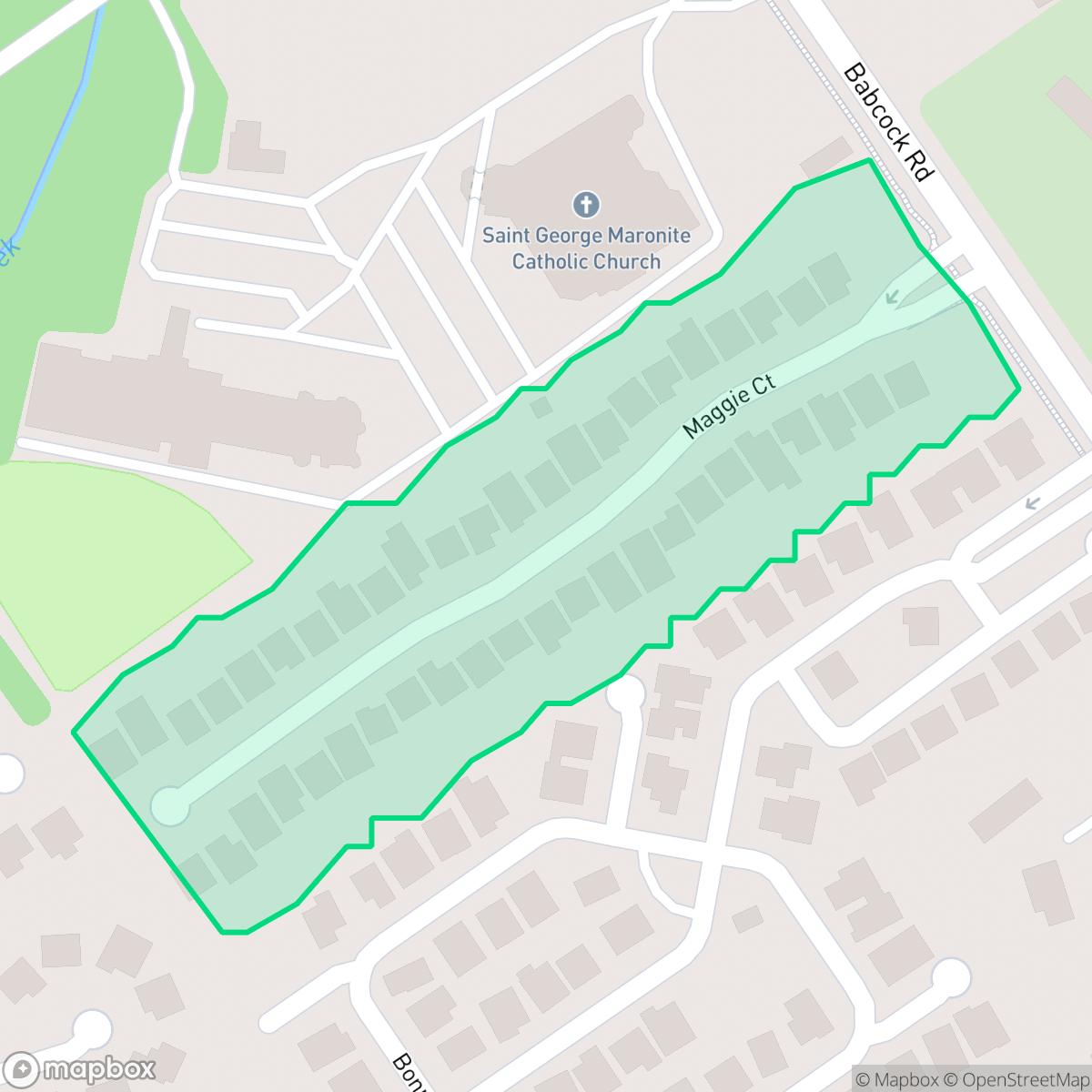 Map showing the location of Pembroke Farms-Alamo Farmsteads-Babcock Road, San Antonio, TX