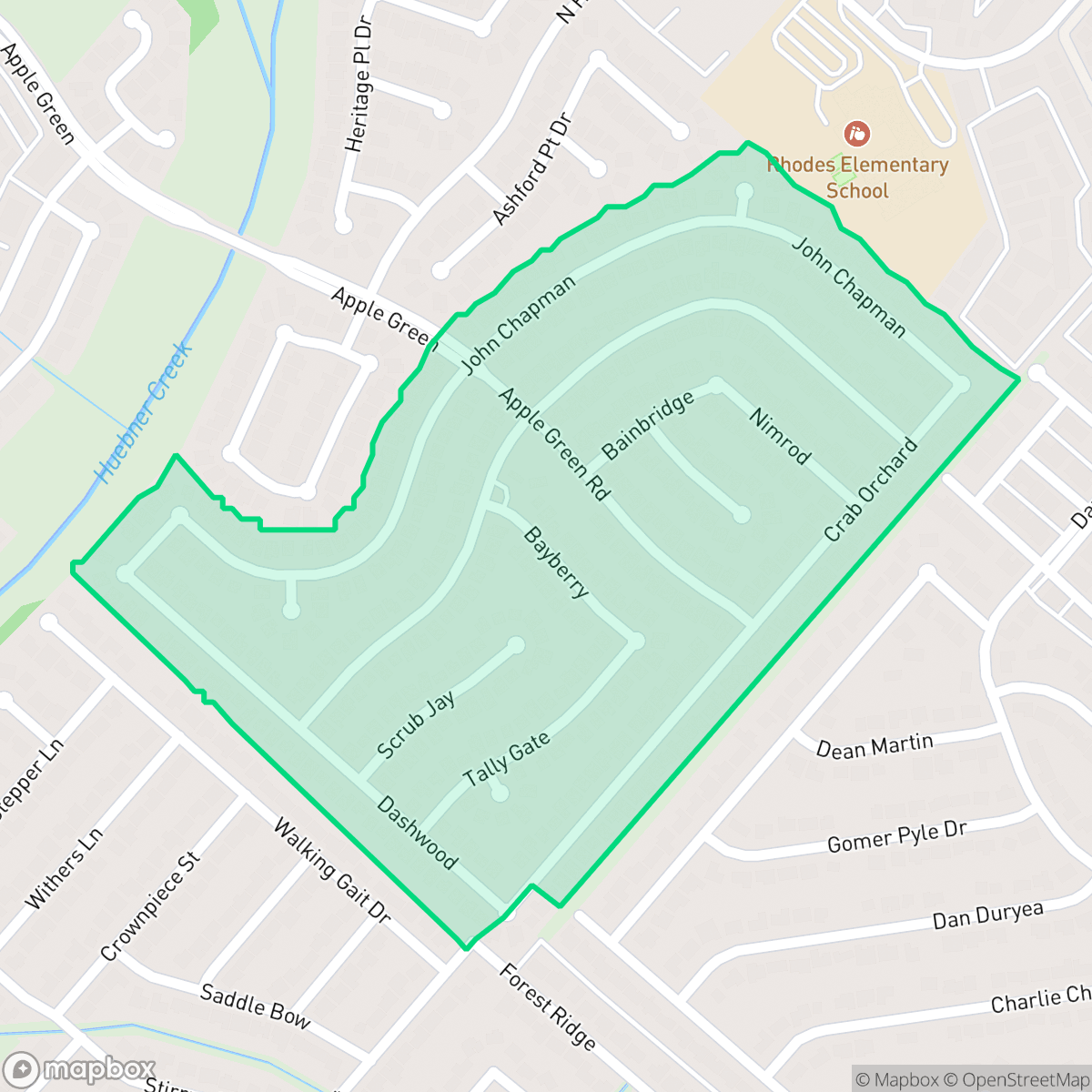 Map showing the location of Property Owners of Apple Creek, San Antonio, TX