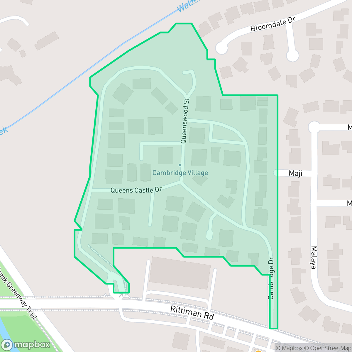 Map showing the location of San Antonio Cambridge Village-East Terrell Hills, San Antonio, TX