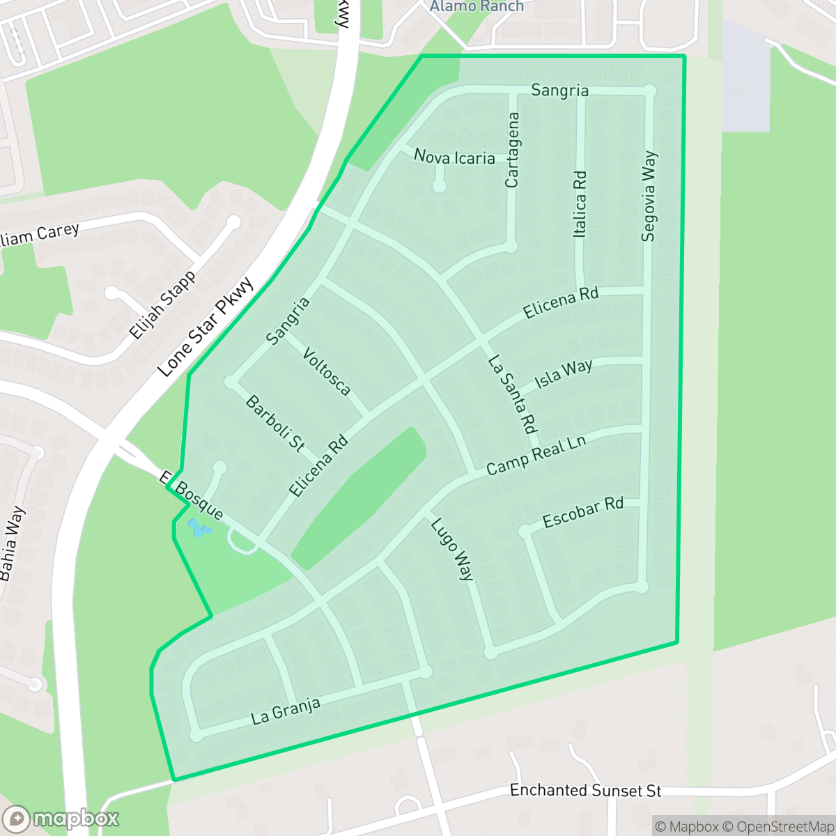 Map showing the location of Santa Maria, San Antonio, TX