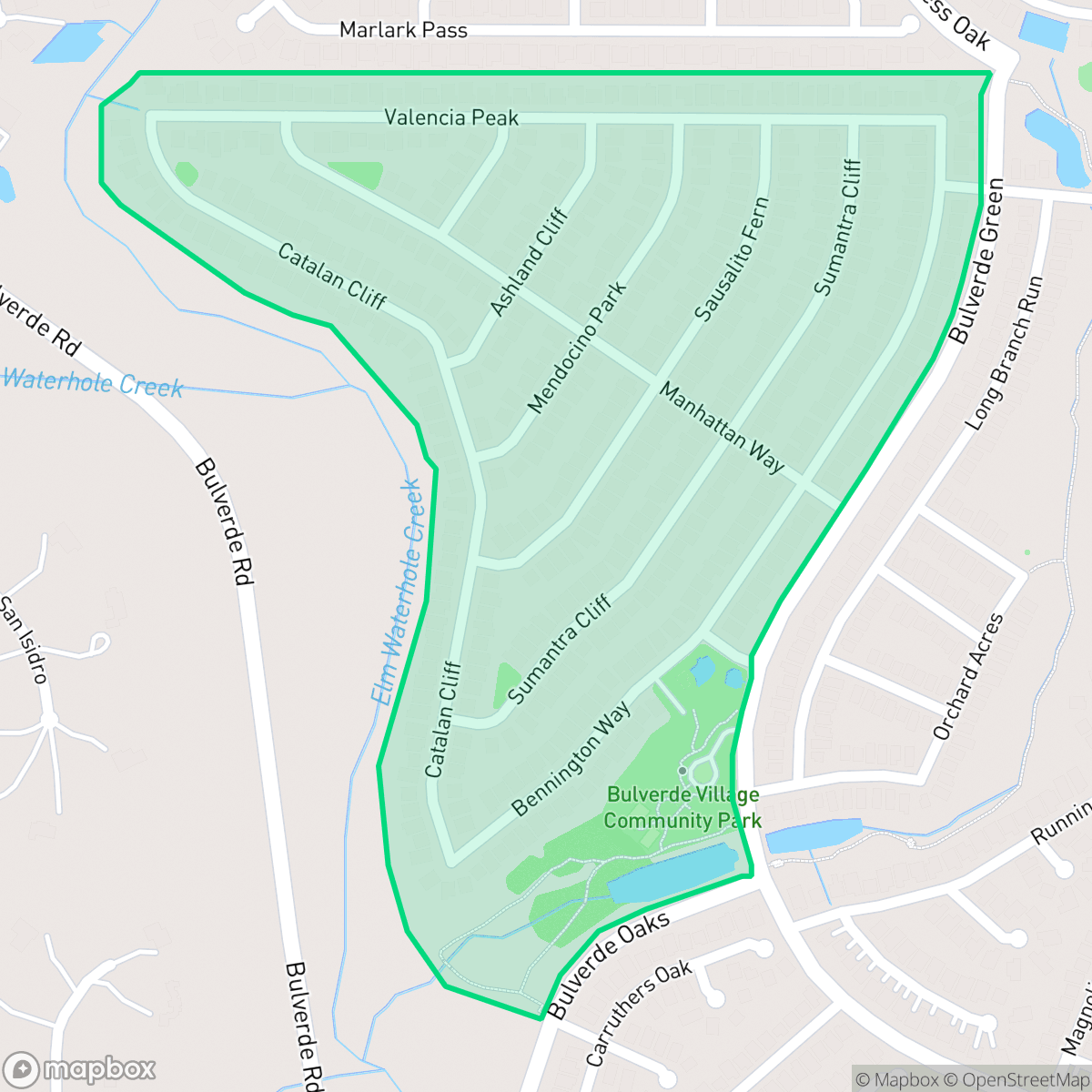 Map showing the location of The Point, San Antonio, TX