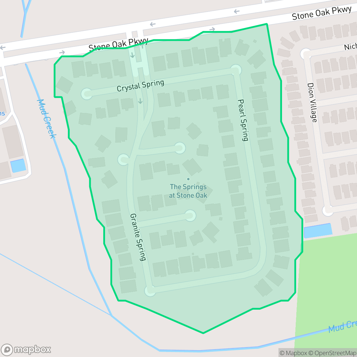 Map showing the location of The Springs at Stone Oak-Stone Oak, San Antonio, TX